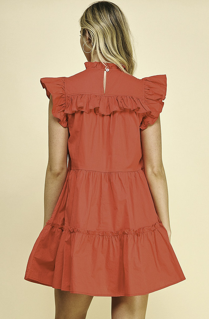 TOP TIER TIERED DRESS