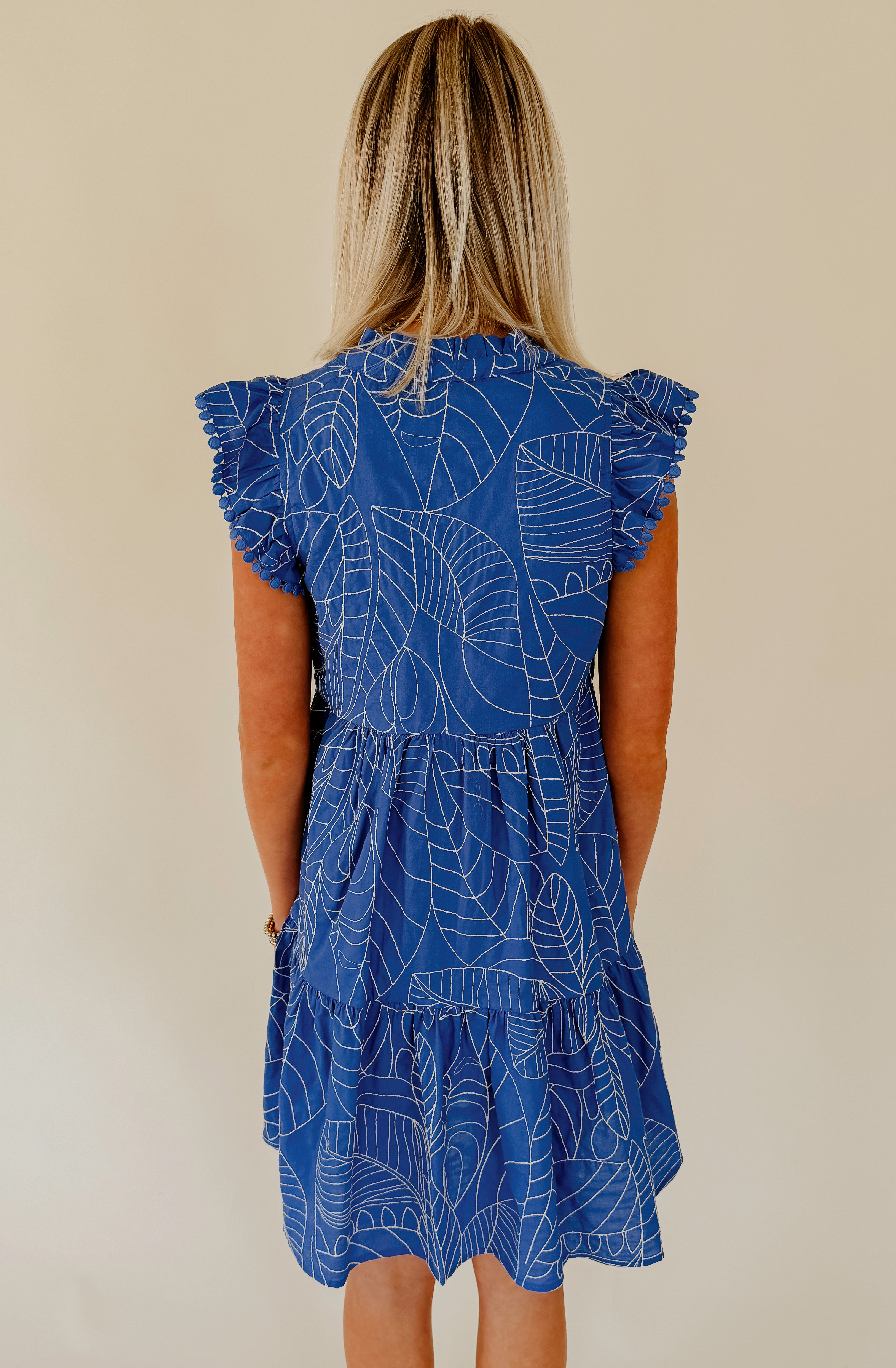 THE BALI EMBROIDERED MINI DRESS