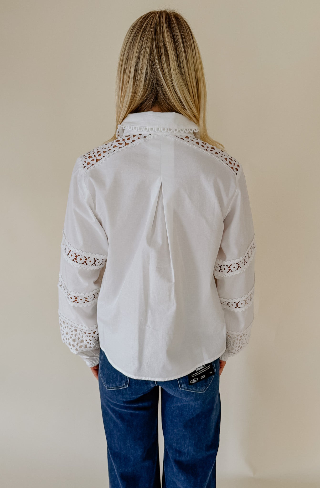 EVELYN LACE EMBROIDERED BLOUSE