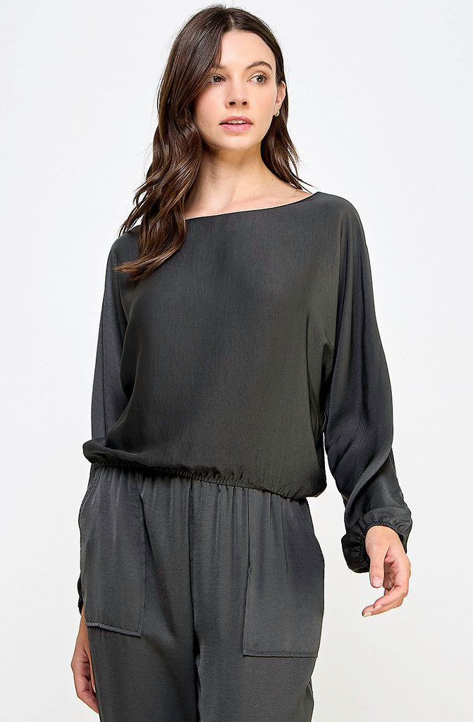 READY SET SATIN BLOUSE