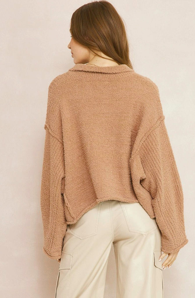 COZIED UP BUTTONED SWEATER