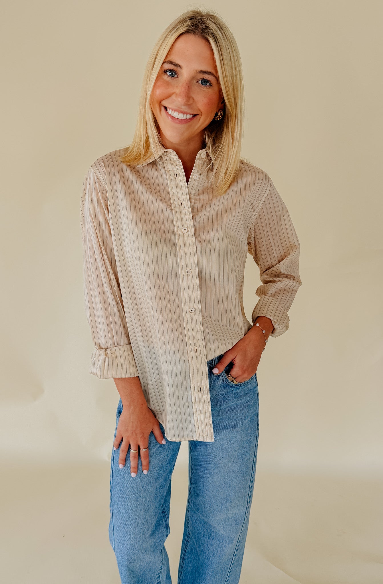 TENCEL RELAXED BUTTON DOWN