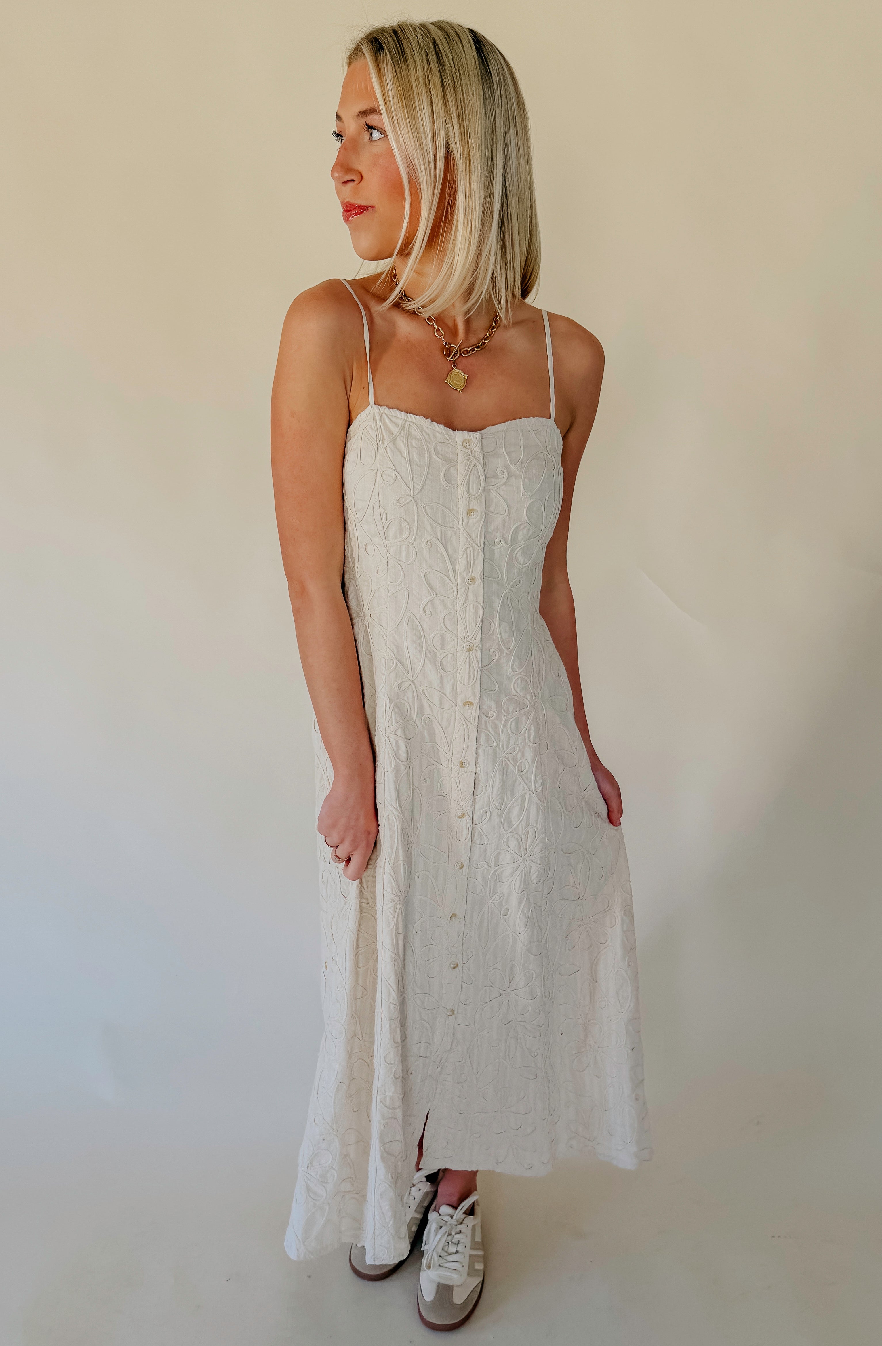 Z SUPPLY ANGEL EYES TEXTURED MIDI DRESS