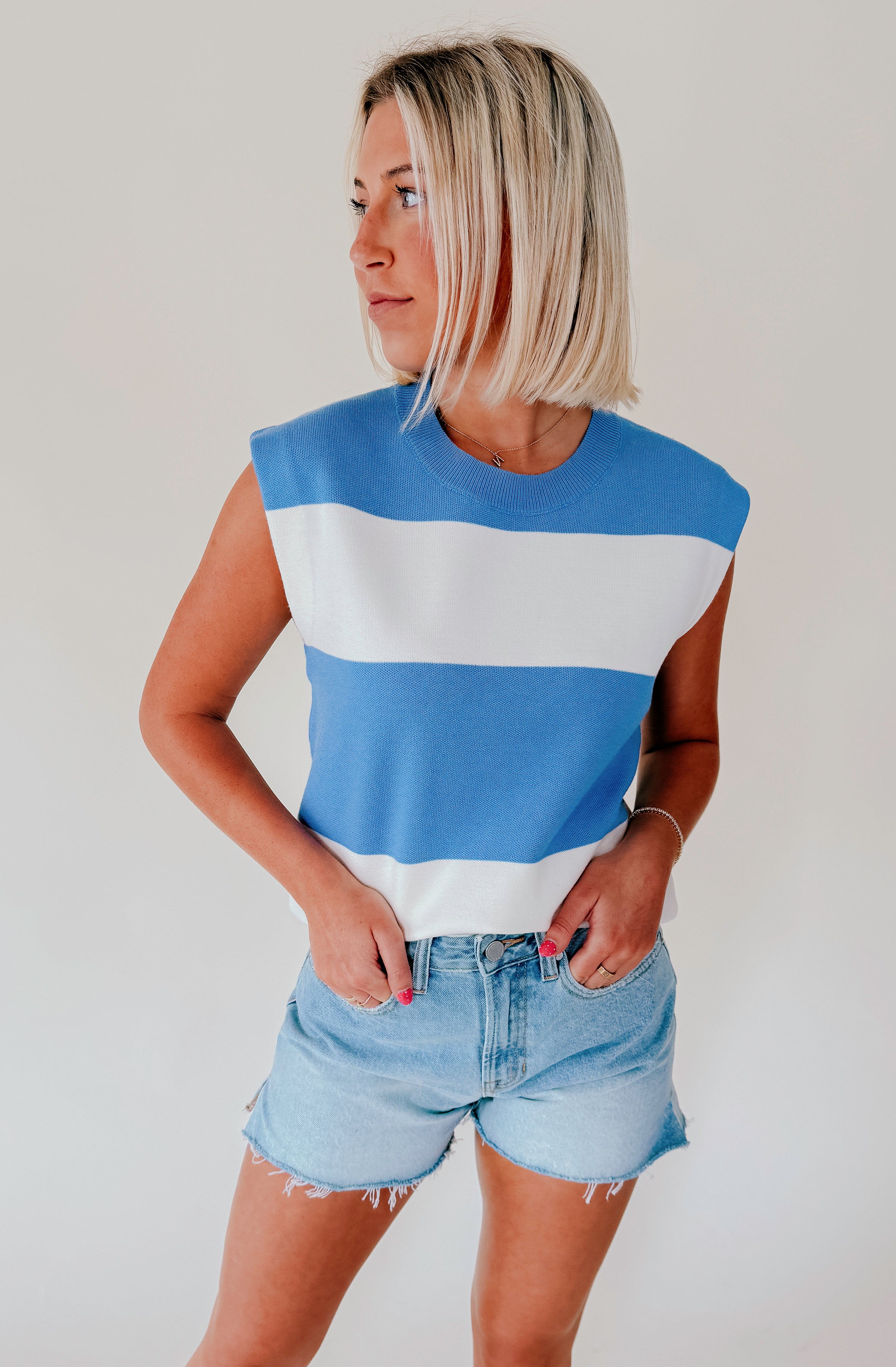 SEA-S THE DAY STRIPED TANK