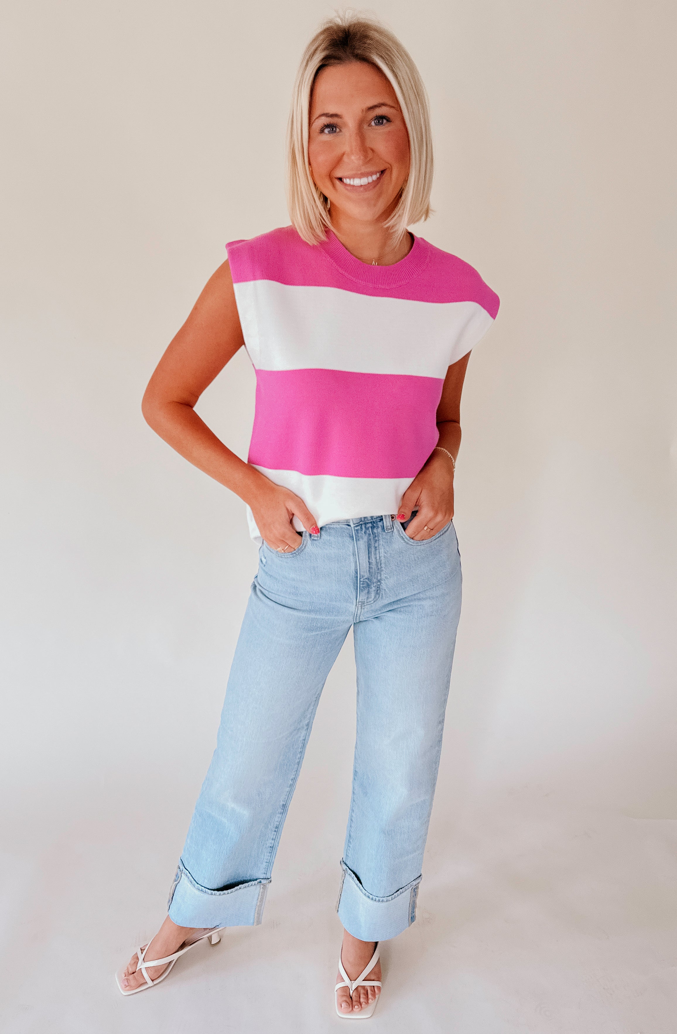 SEA-S THE DAY STRIPED TANK