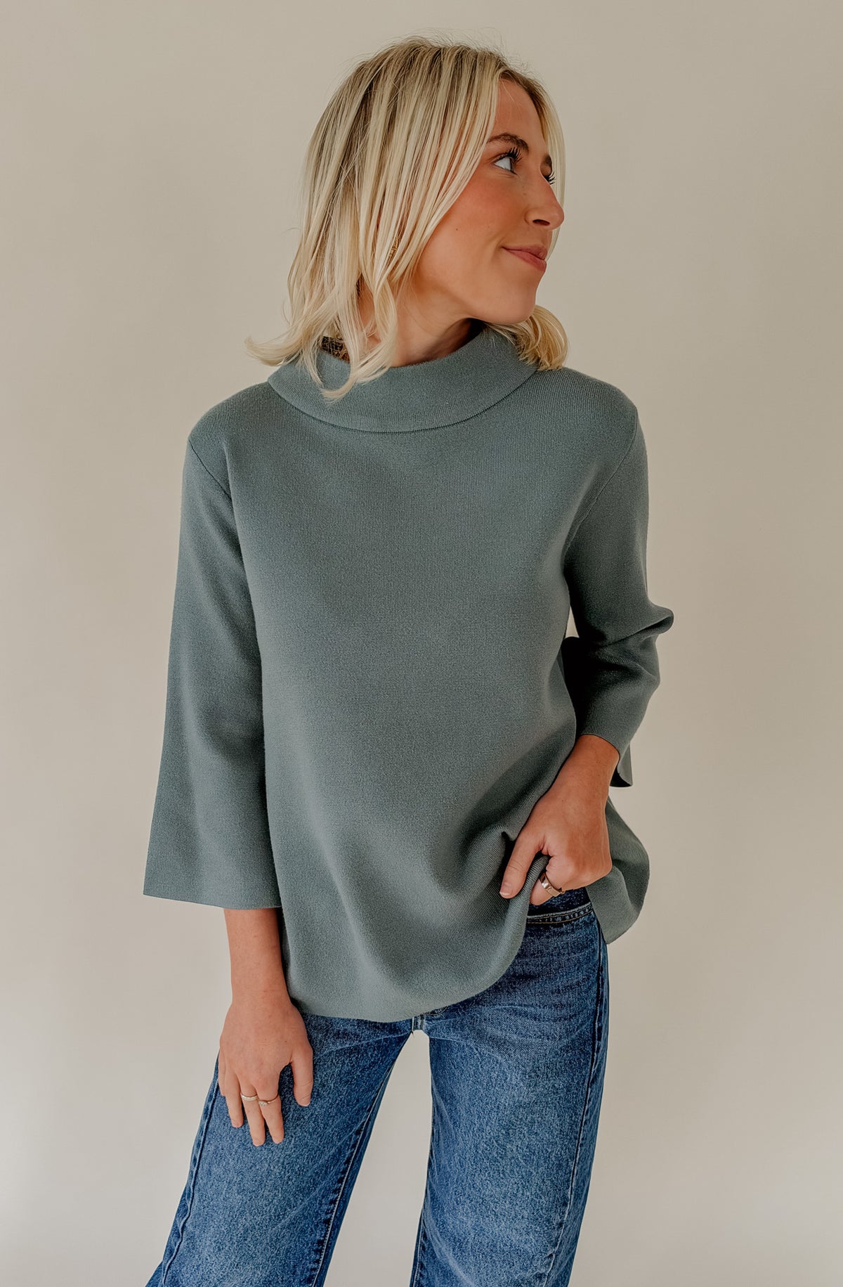 YOUR NUMBER ONE MOCK NECK SWEATER