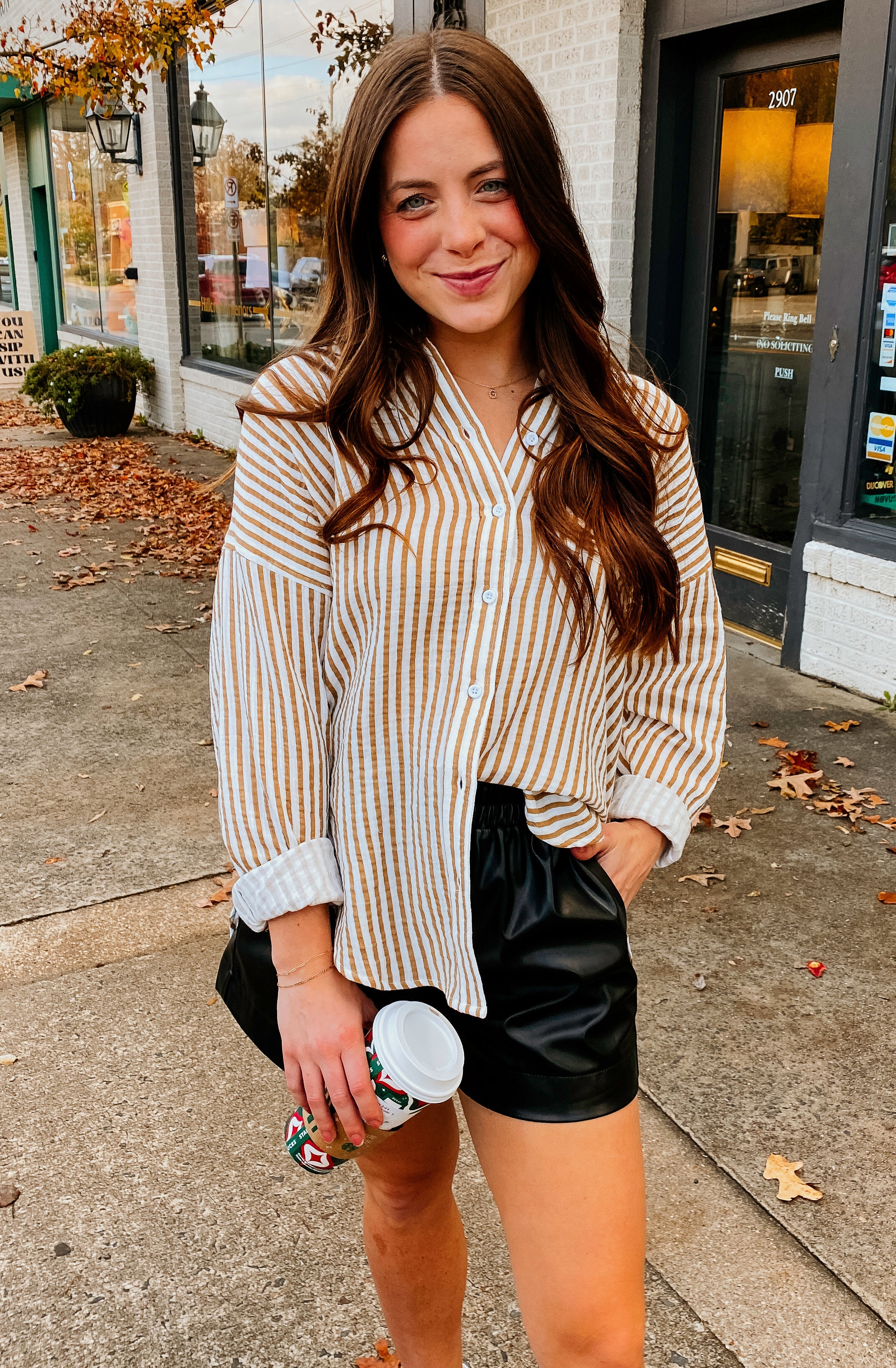 FALL STRIPES BUTTON UP