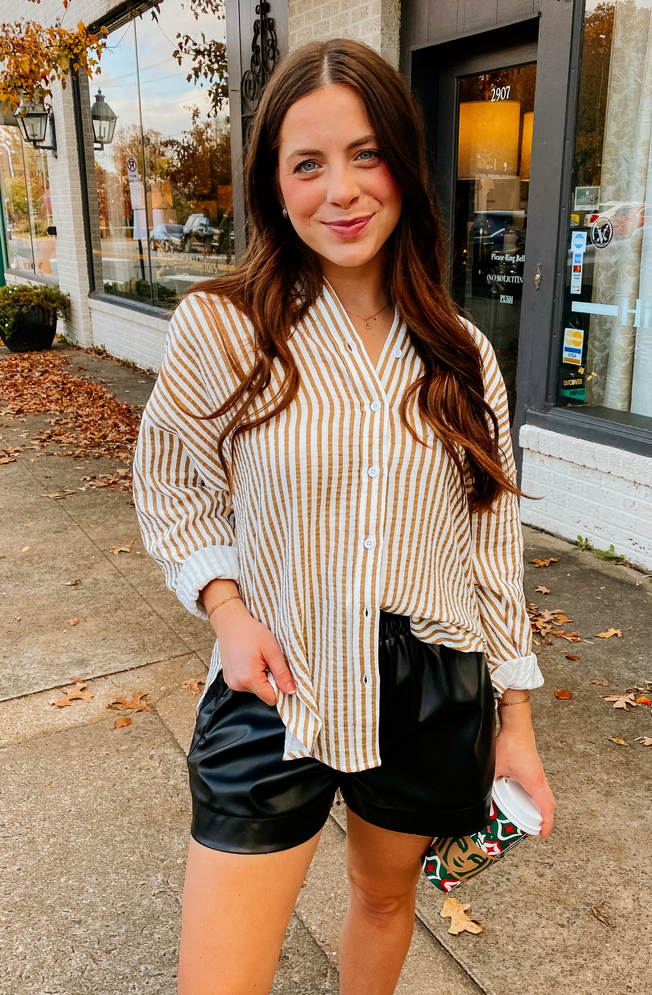 FALL STRIPES BUTTON UP