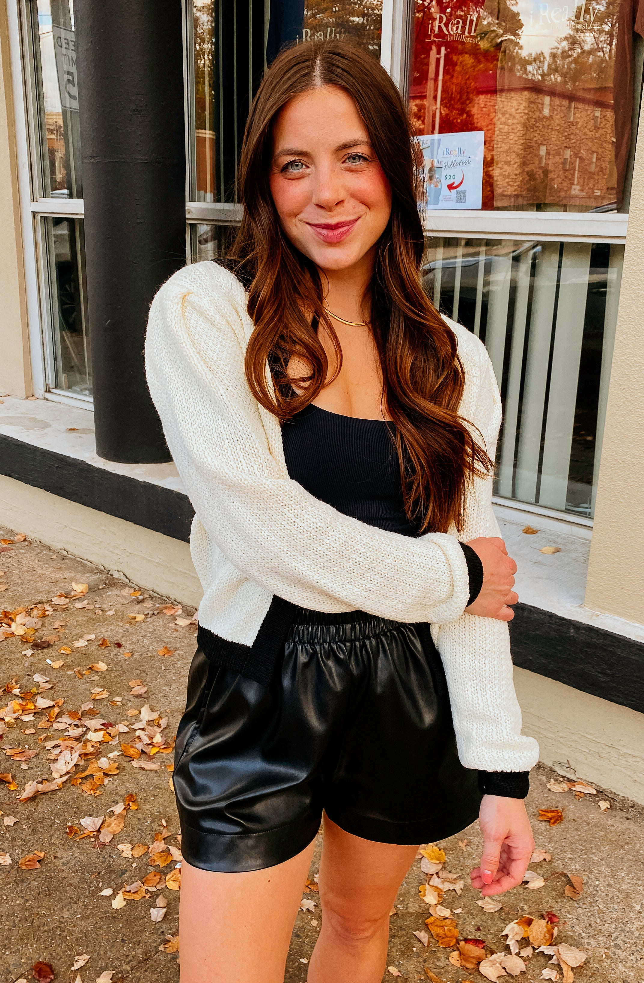 TIME BLOCK OPEN CARDIGAN