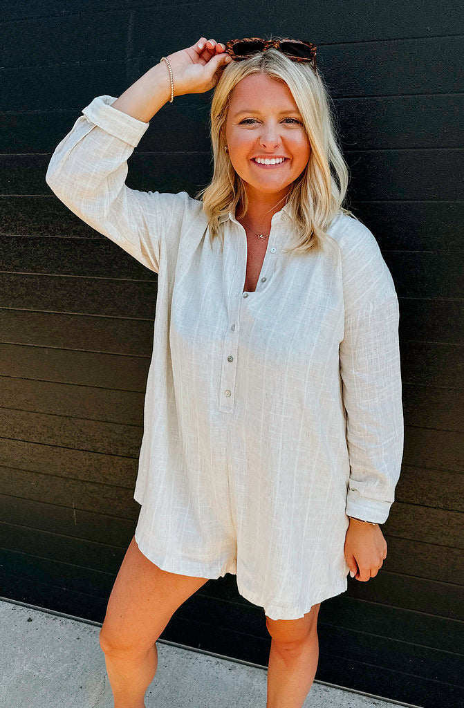 SMALL STRIPES BREEZY ROMPER