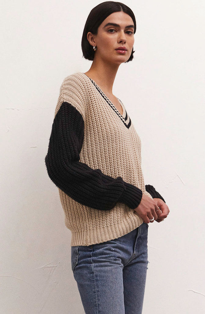 Z SUPPLY HUNTER VARSITY SWEATER