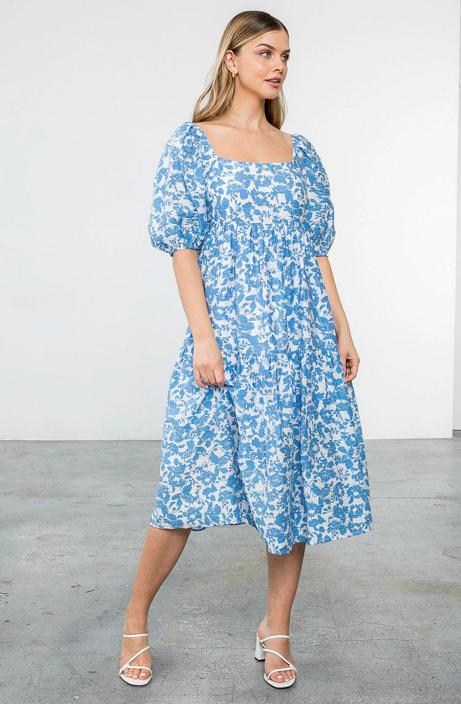 OFF THE COAST MIDI DRESS