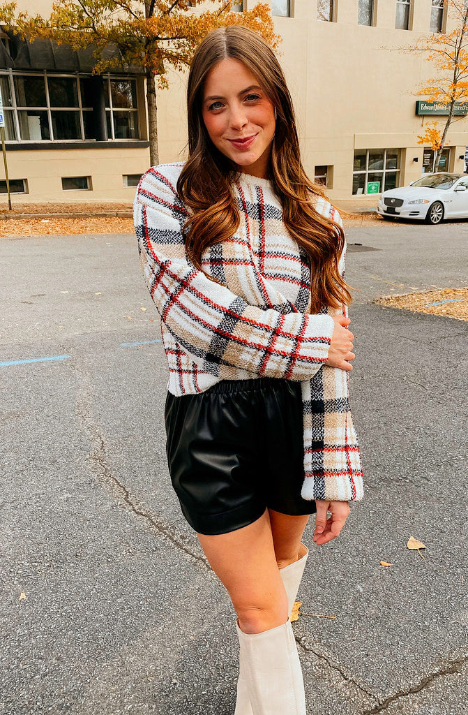 Z SUPPLY SOLANGE PLAID SWEATER