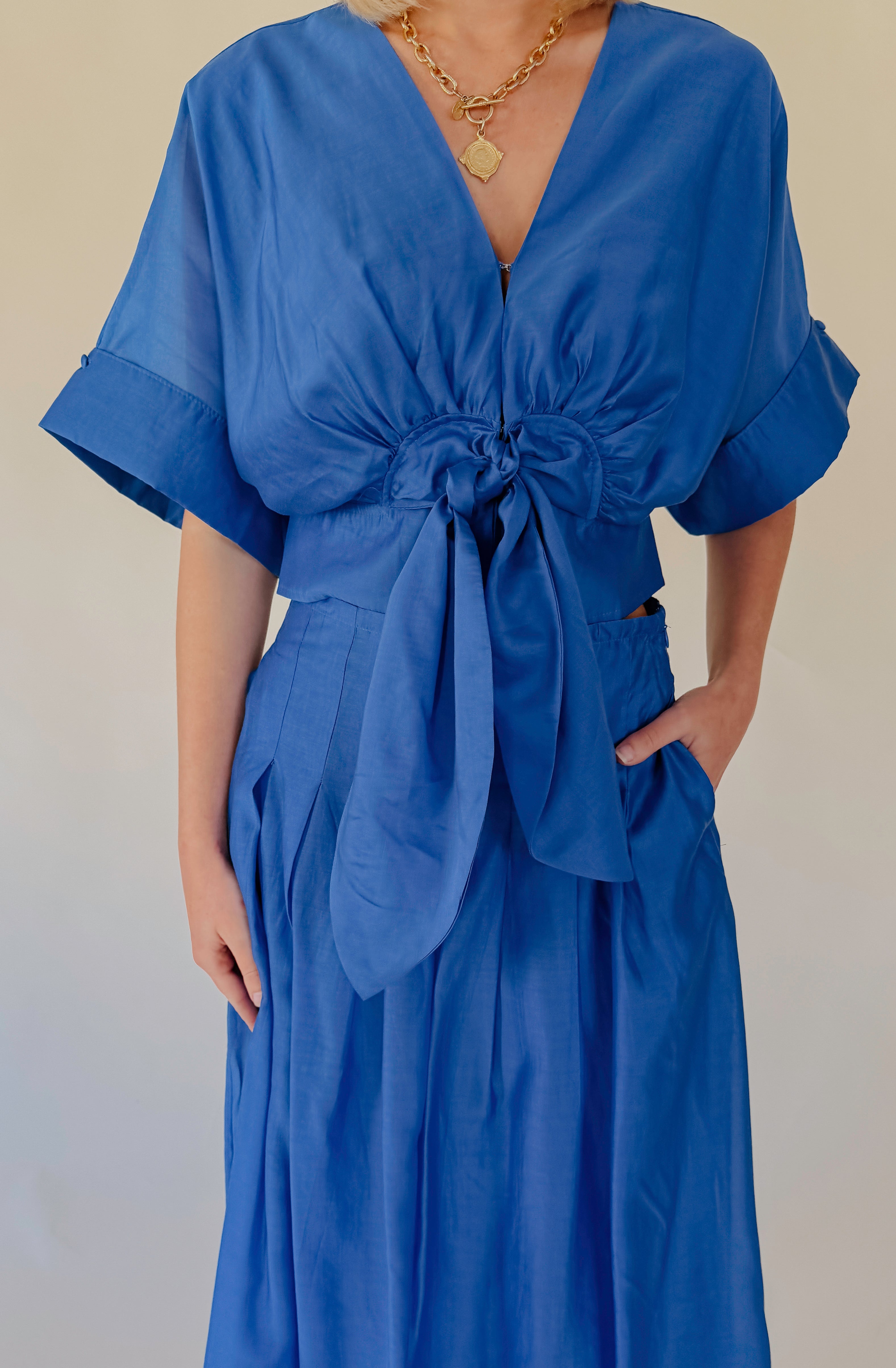 CIEBON CLARISA TIE FRONT BLOUSE