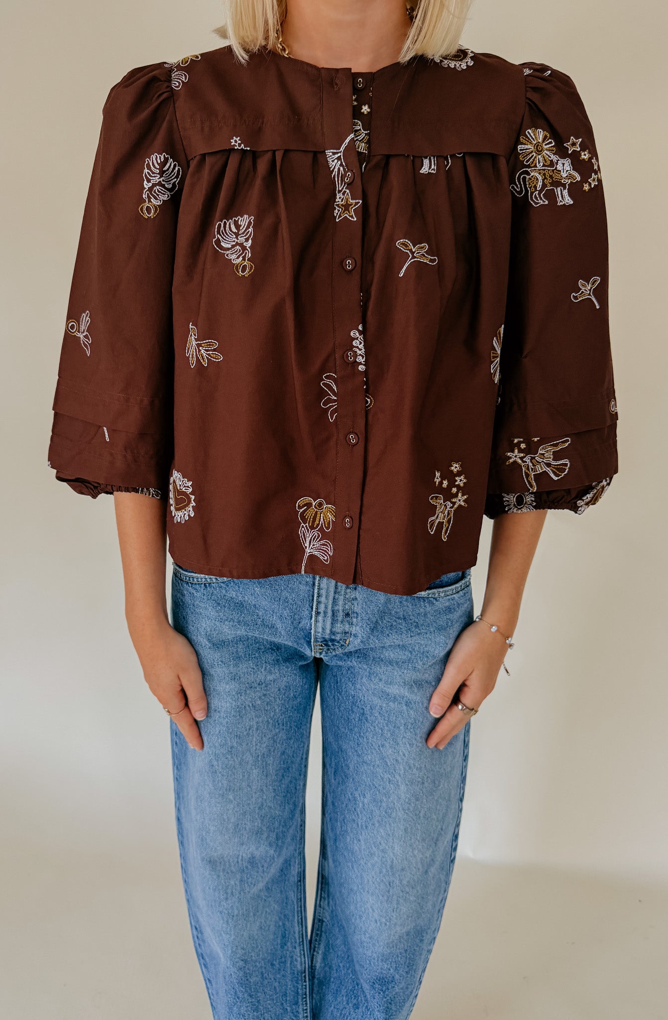 CIEBON LILLIAN EMBROIDERED BLOUSE