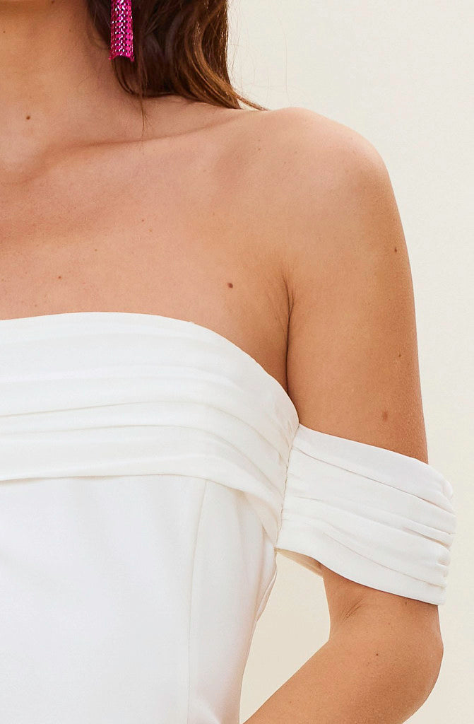 LOVE STORY OFF THE SHOULDER DRESS