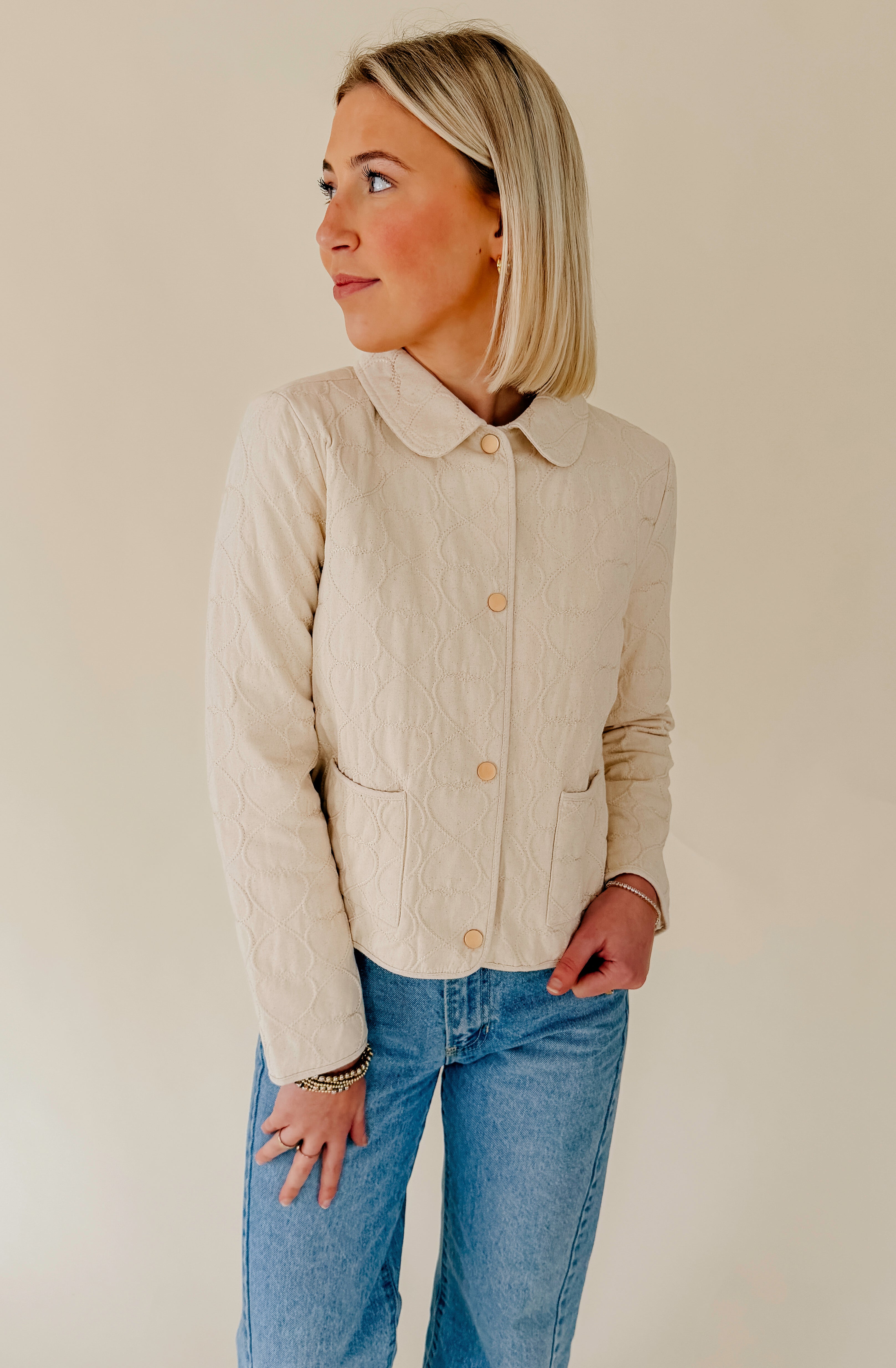 LOVE THE GAME QUILTED JACKET