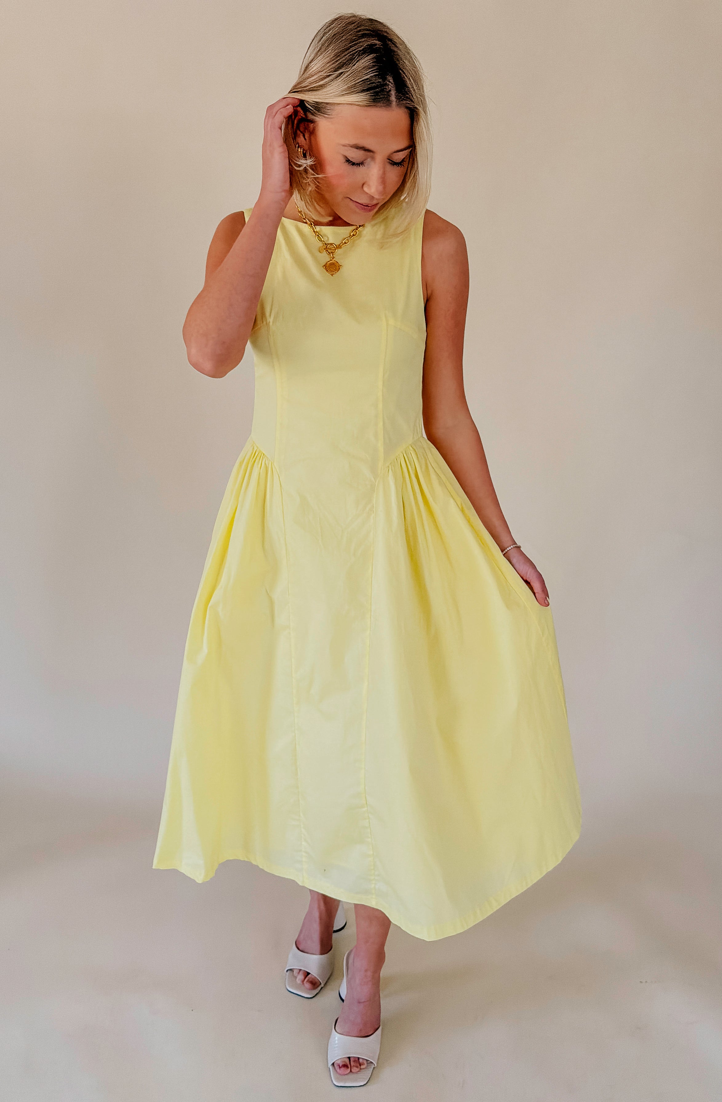 IT WAS ALL YELLOW MIDI DRESS