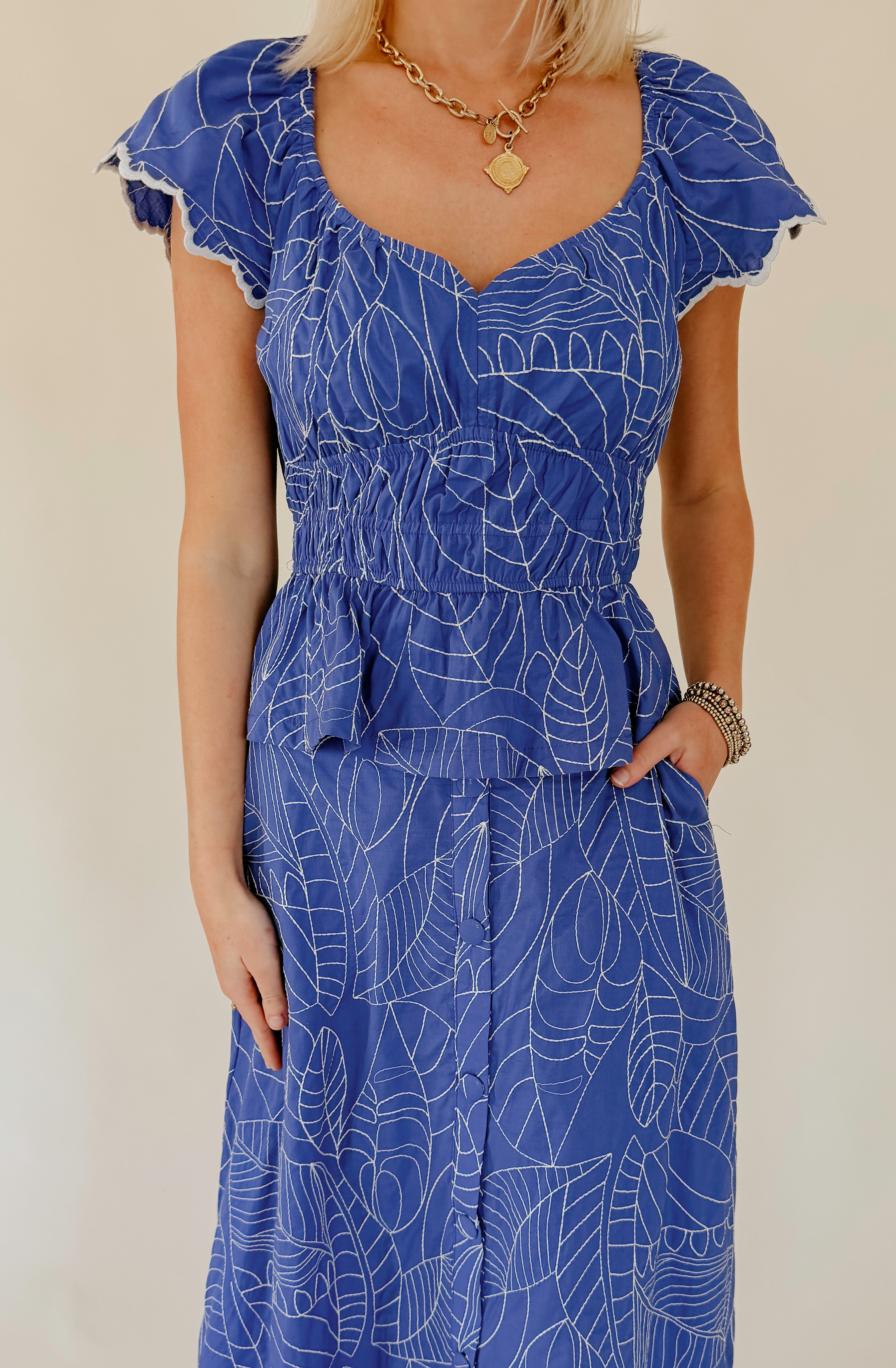 THE BALI EMBROIDERED TOP