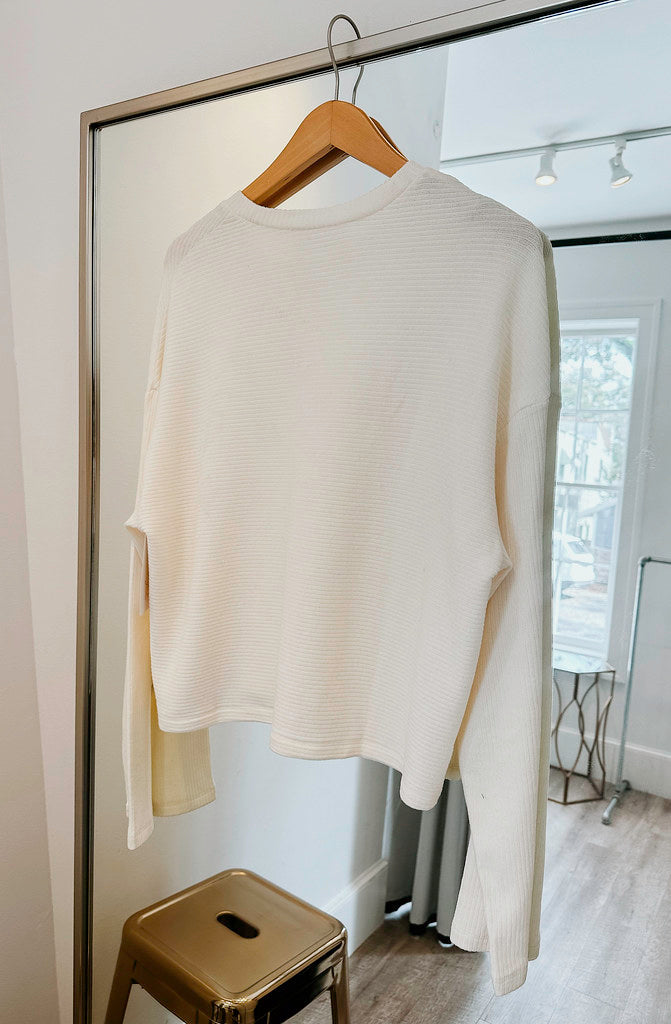 ON THE REGULAR RIBBED LONG SLEEVE TOP