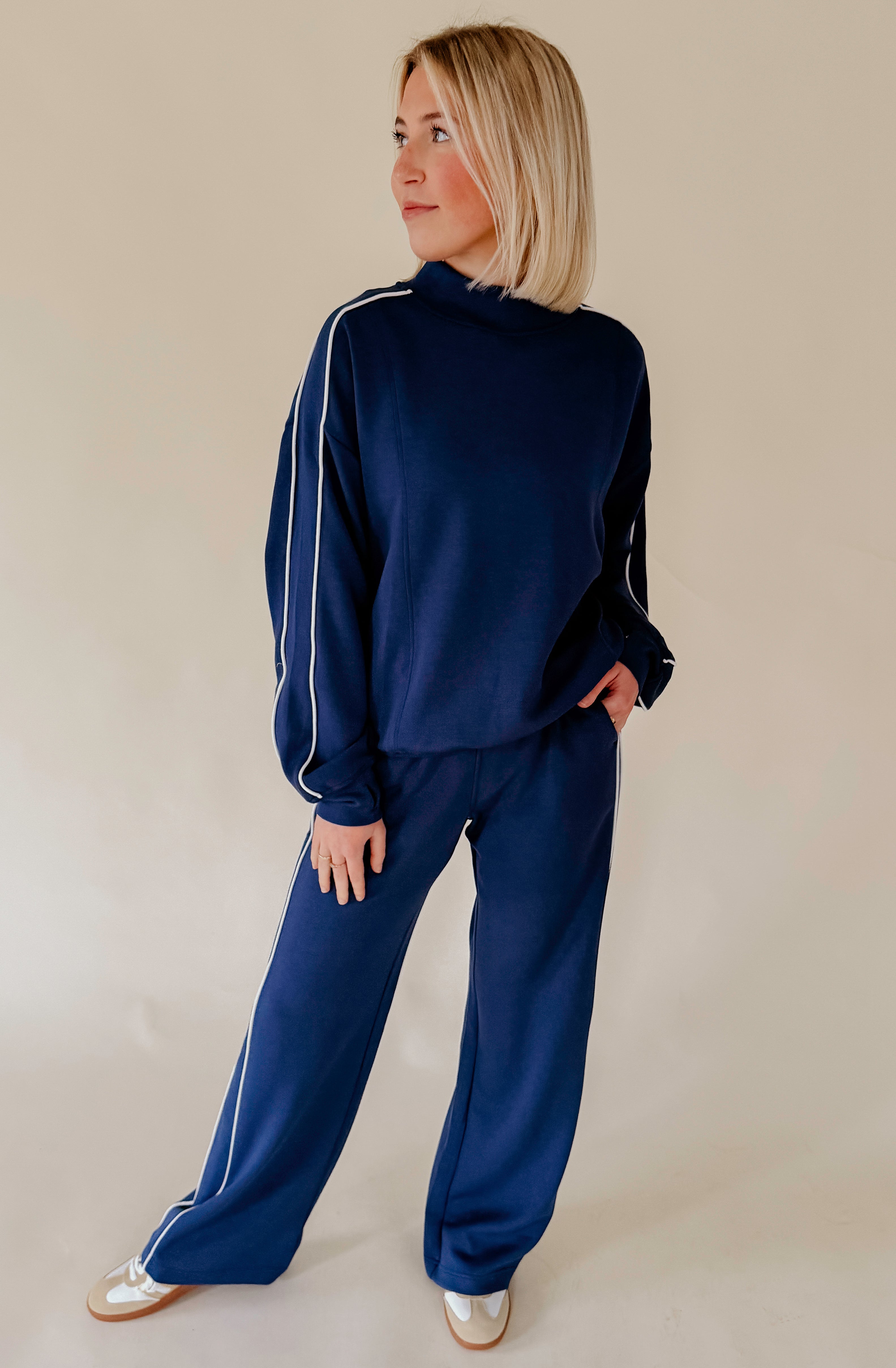 LIGHT AS AIR MODAL SCUBA PANT WITH PIPING