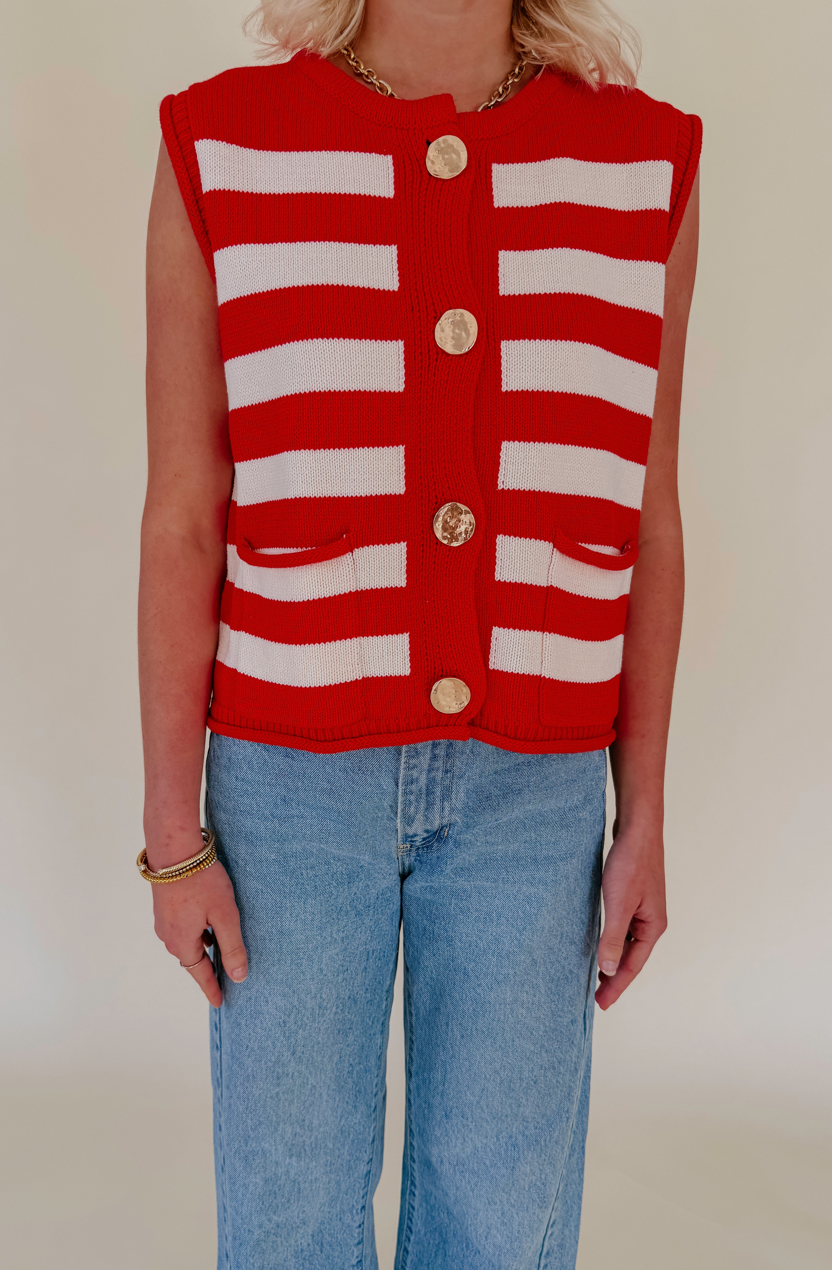 STRIPED TO PERFECT SWEATER TANK