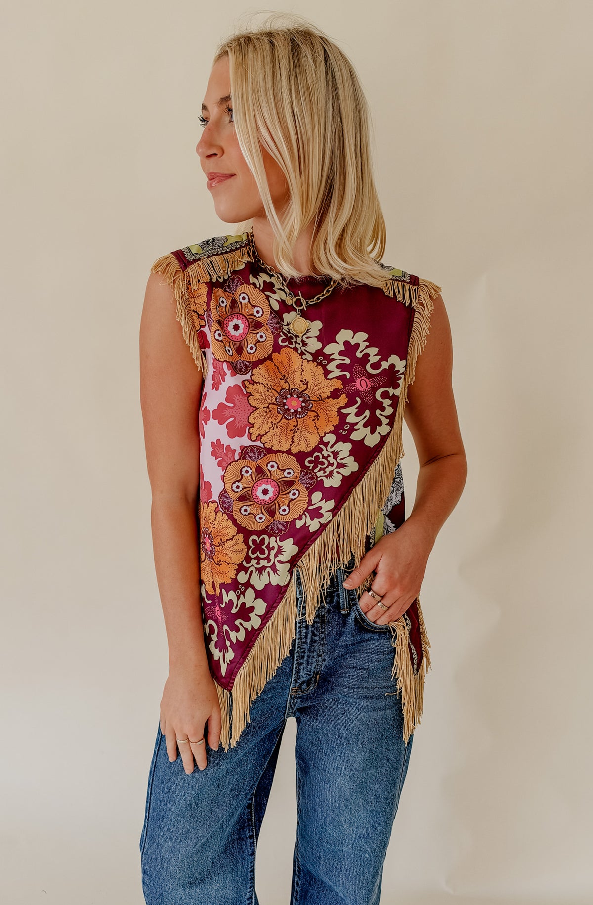 LANGLEY FRINGE TOP
