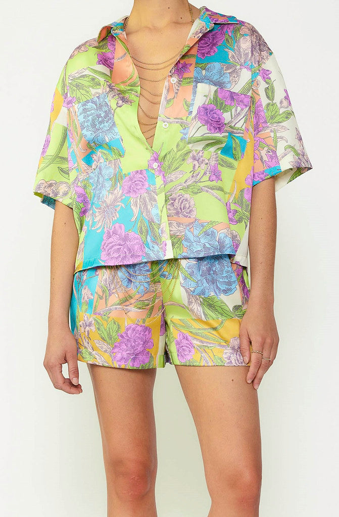 SIGHTS SET BUTTONED BLOUSE