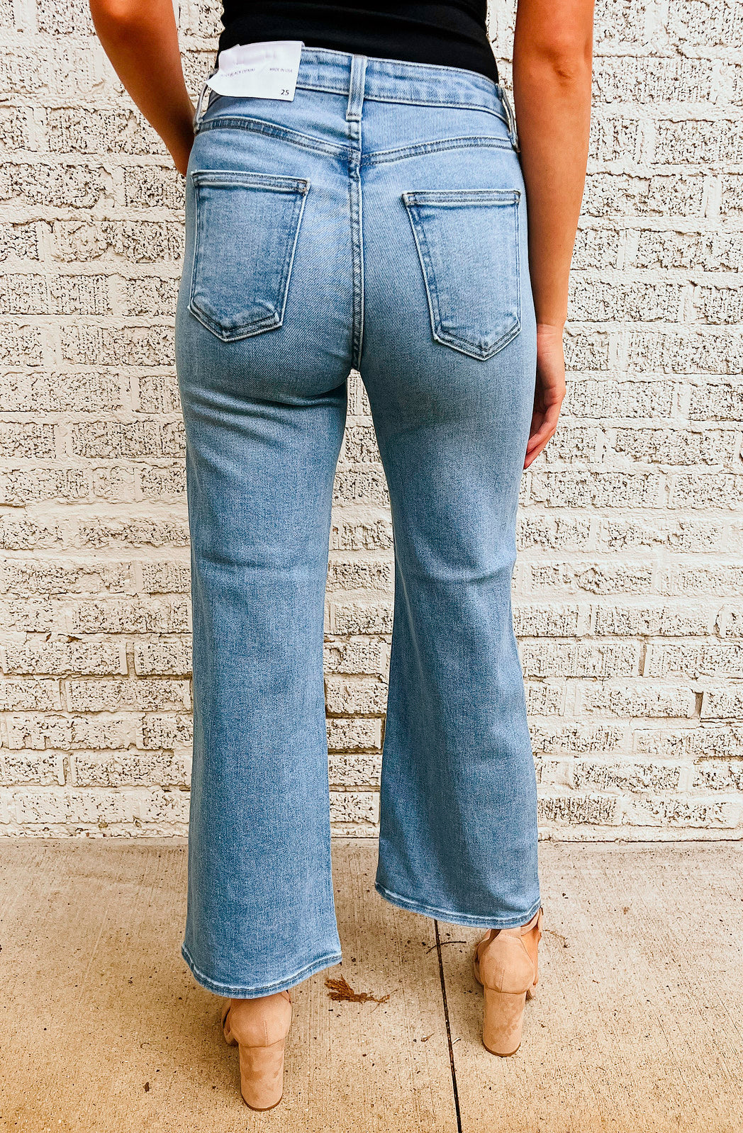 JUST BLACK HIGH RISE WIDE LEG DENIM