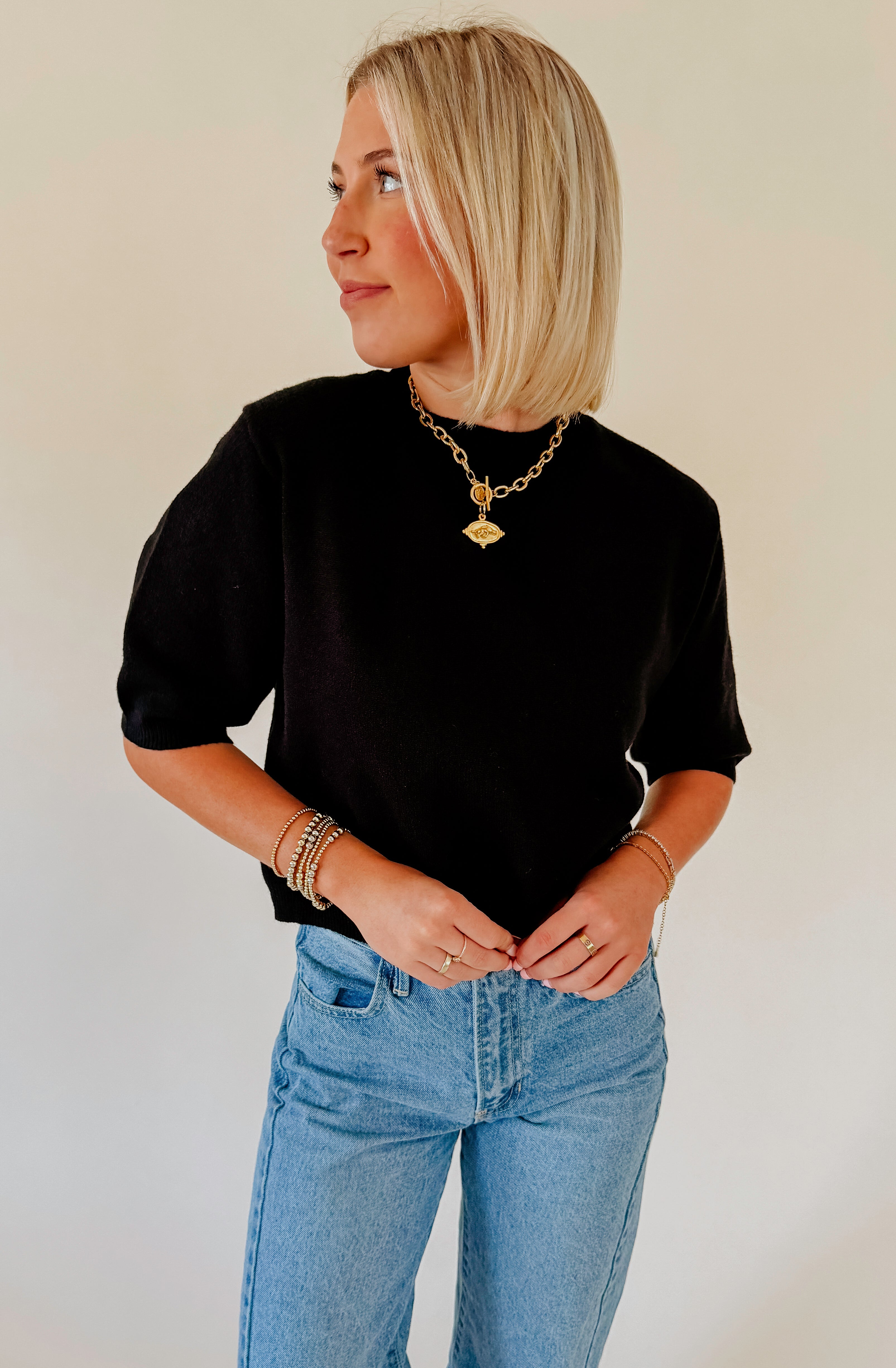 YOUR FAVORITE CREW NECK SWEATER