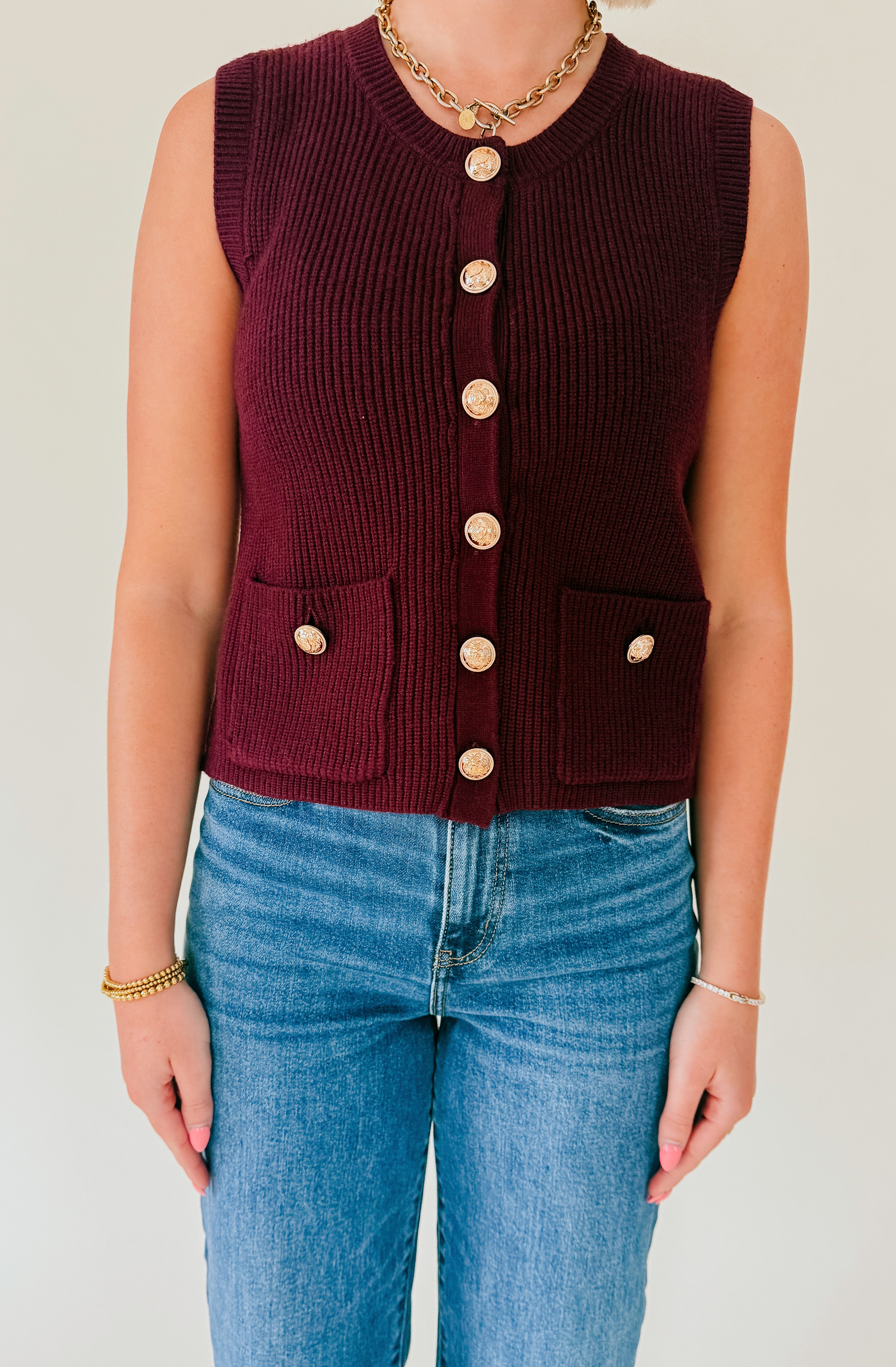 STEVE MADDEN ALIYA SWEATER VEST