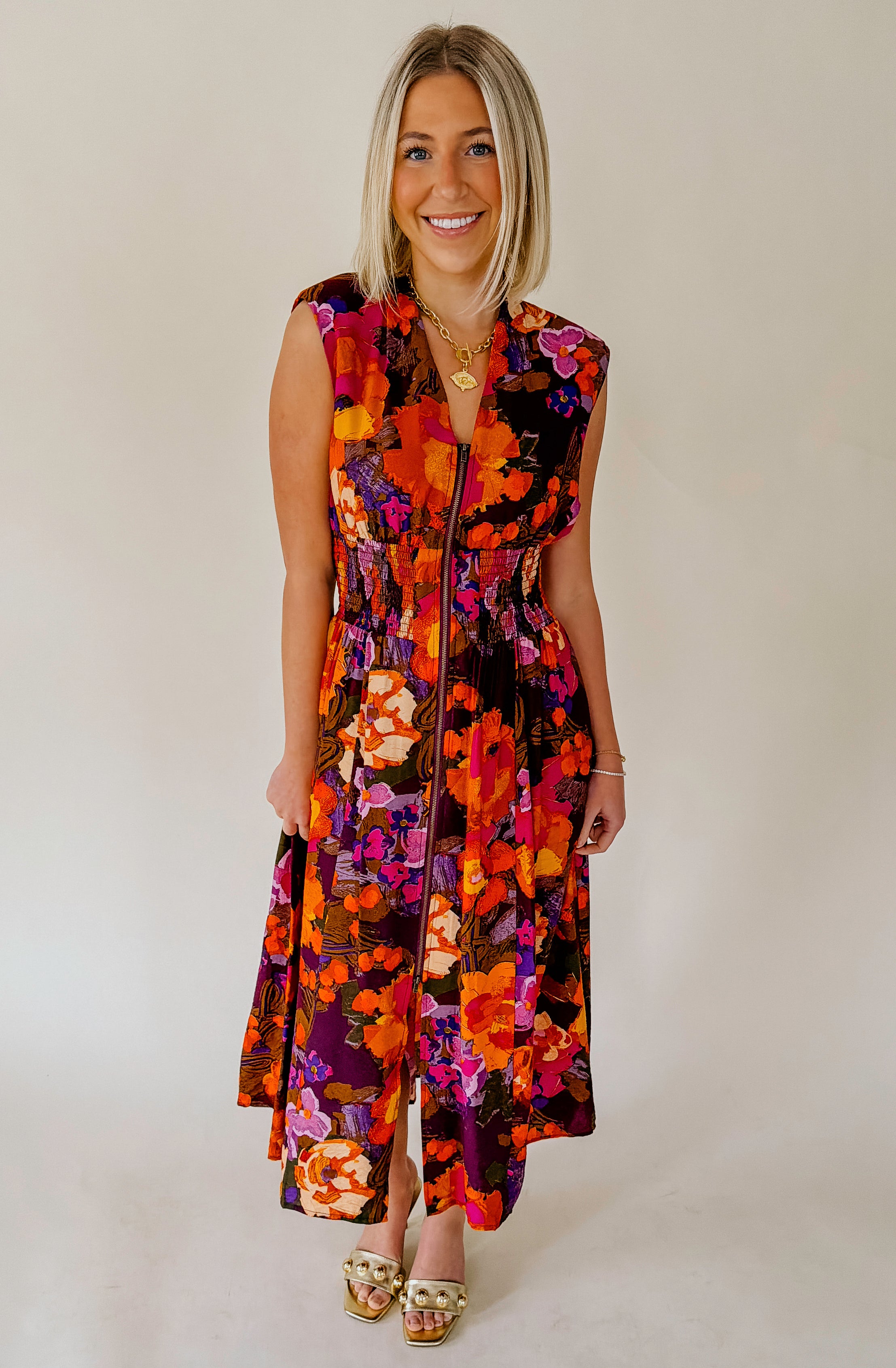 HARVEST MOON ZIP FRONT DRESS