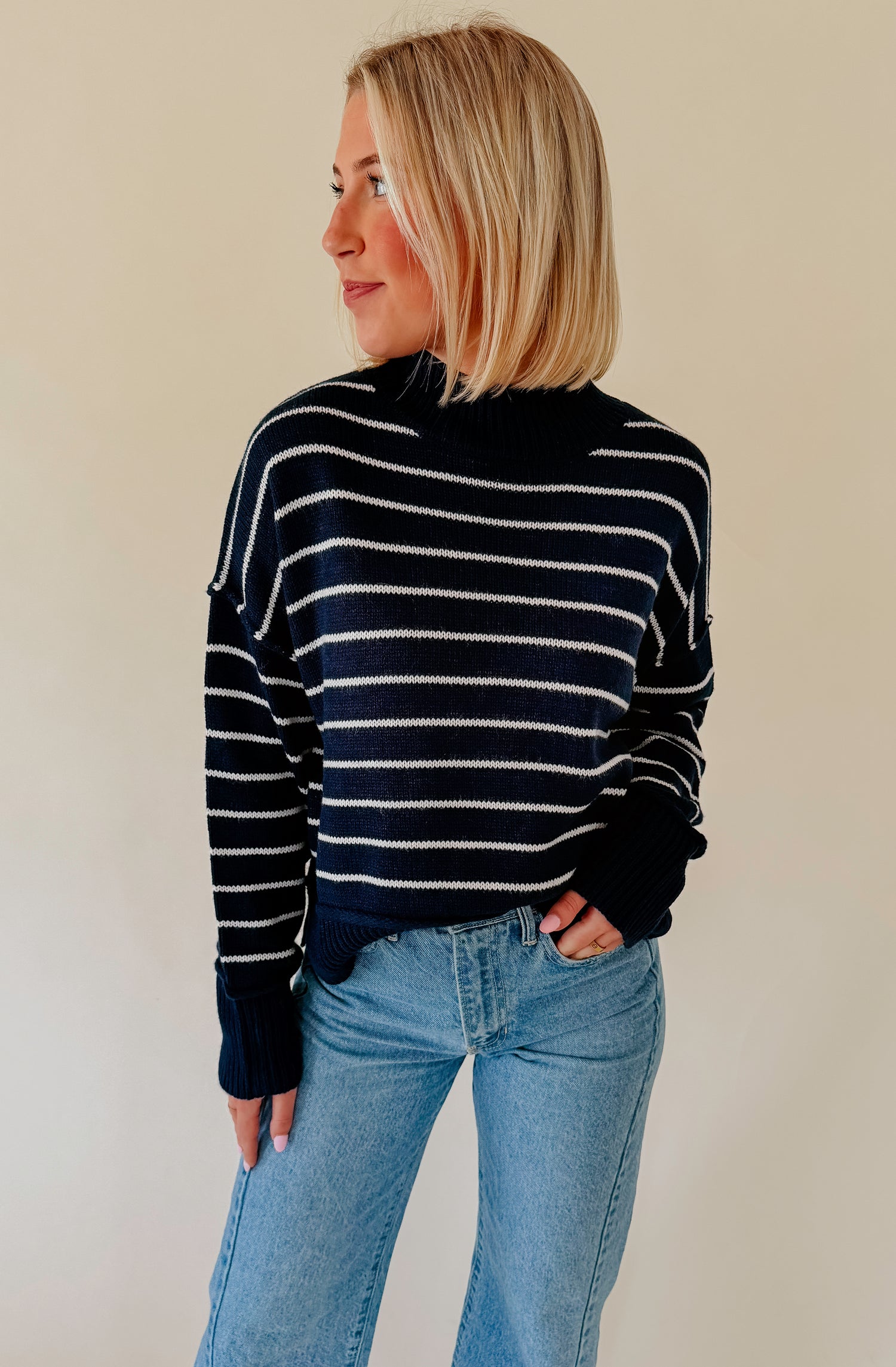 BY THE WAY STRIPED SWEATER