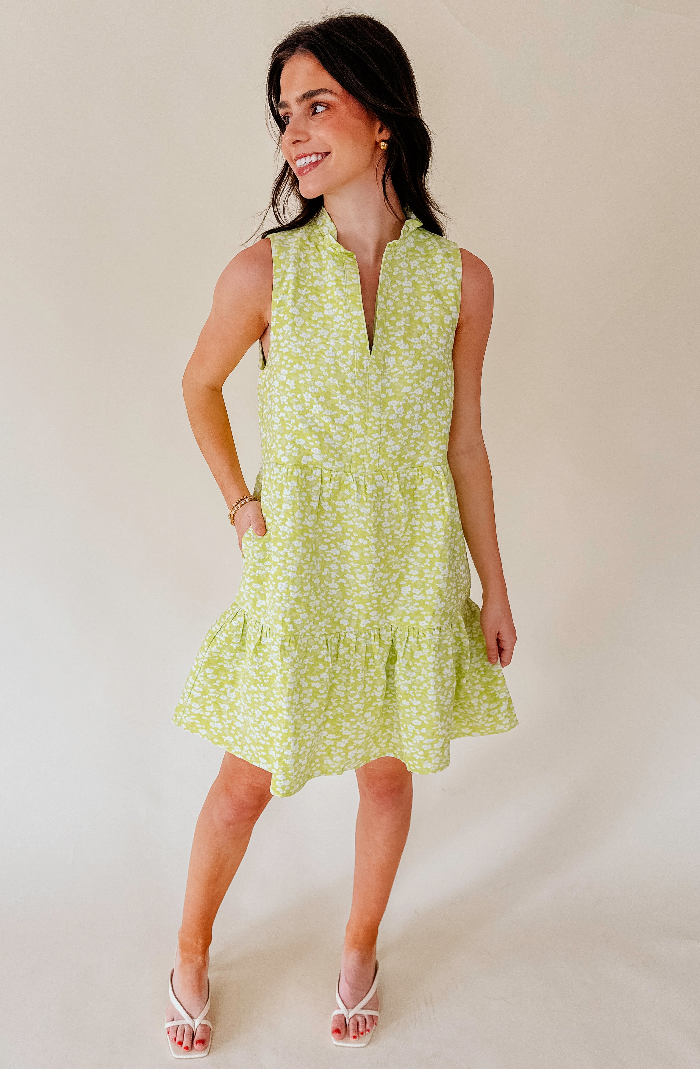 ON THE ROCKS TEXTURED DRESS