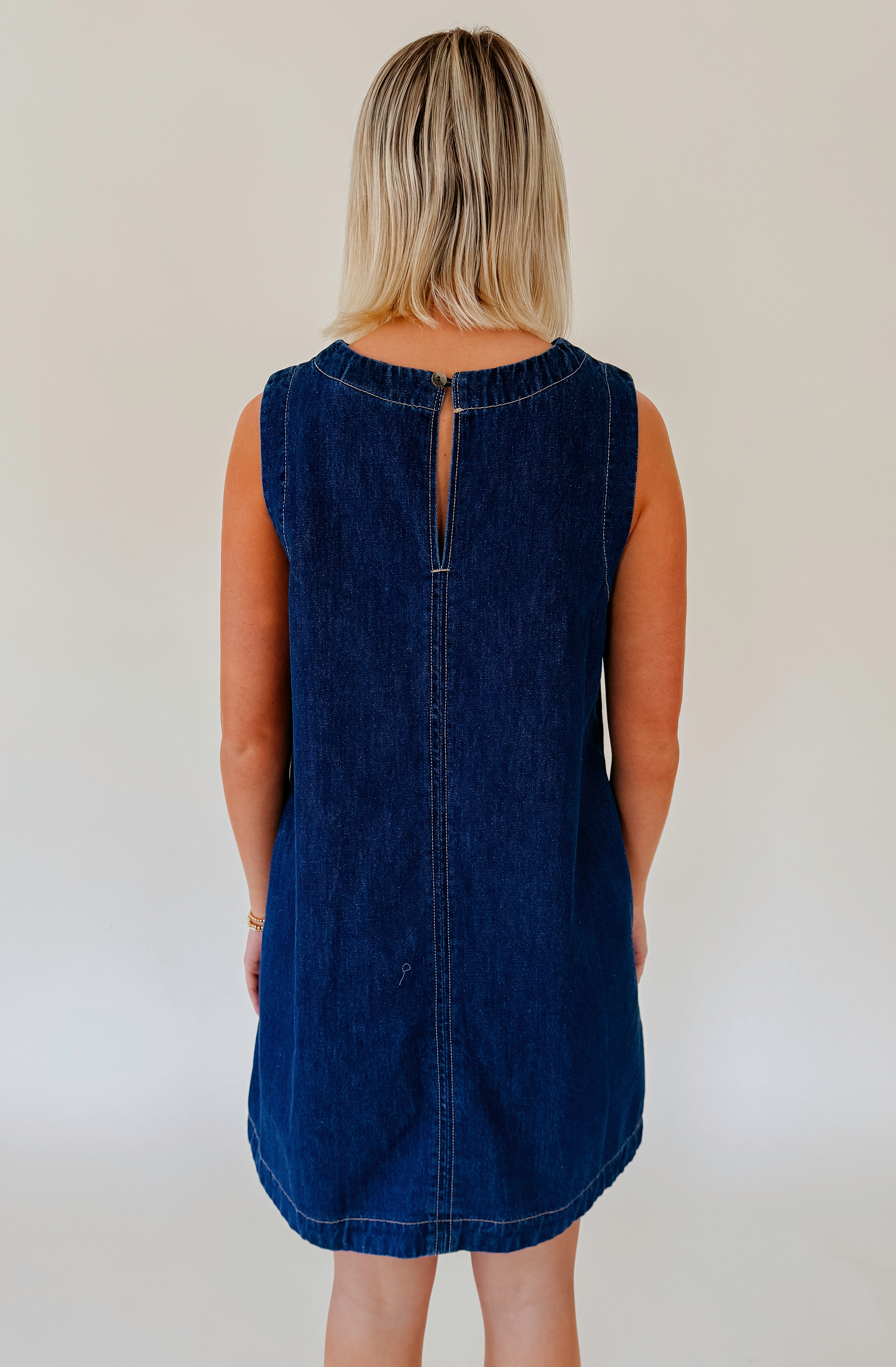 SHIFT THE FOCUS DENIM DRESS