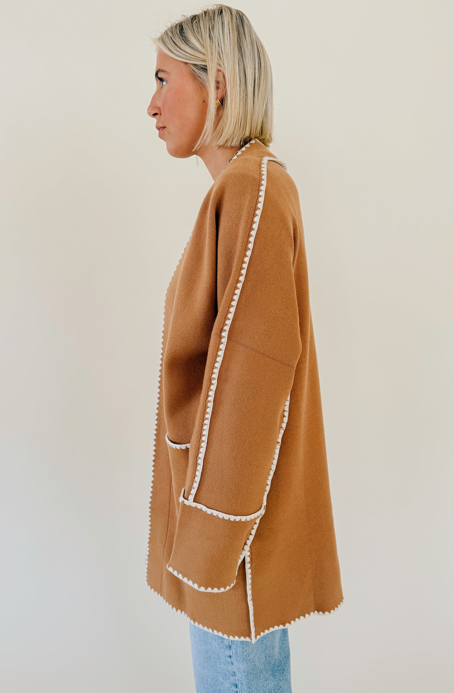 FEELS LIKE BUTTER STITCHED CARDIGAN