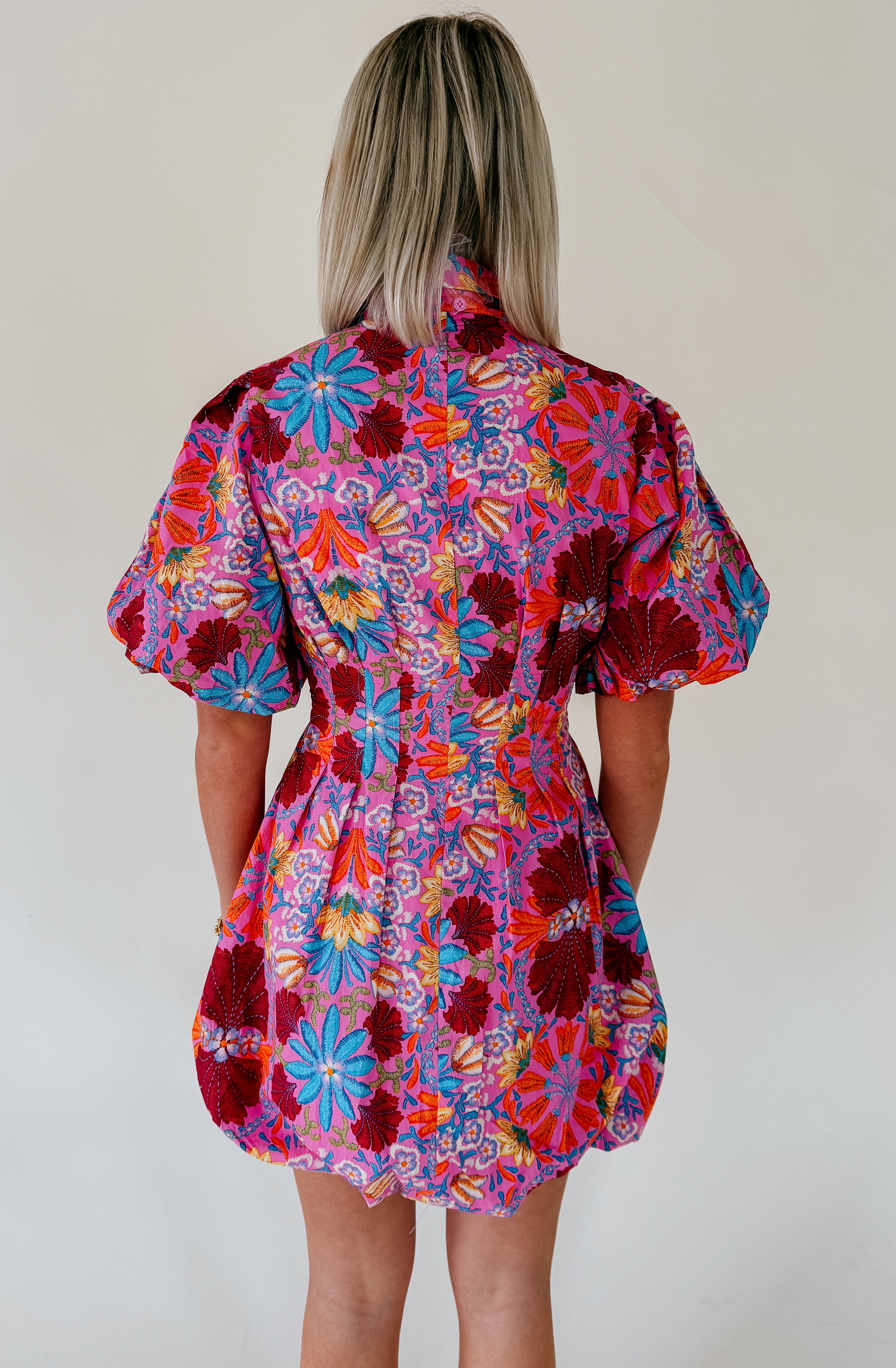 SUMMER BLOOMS BUTTONED DRESS