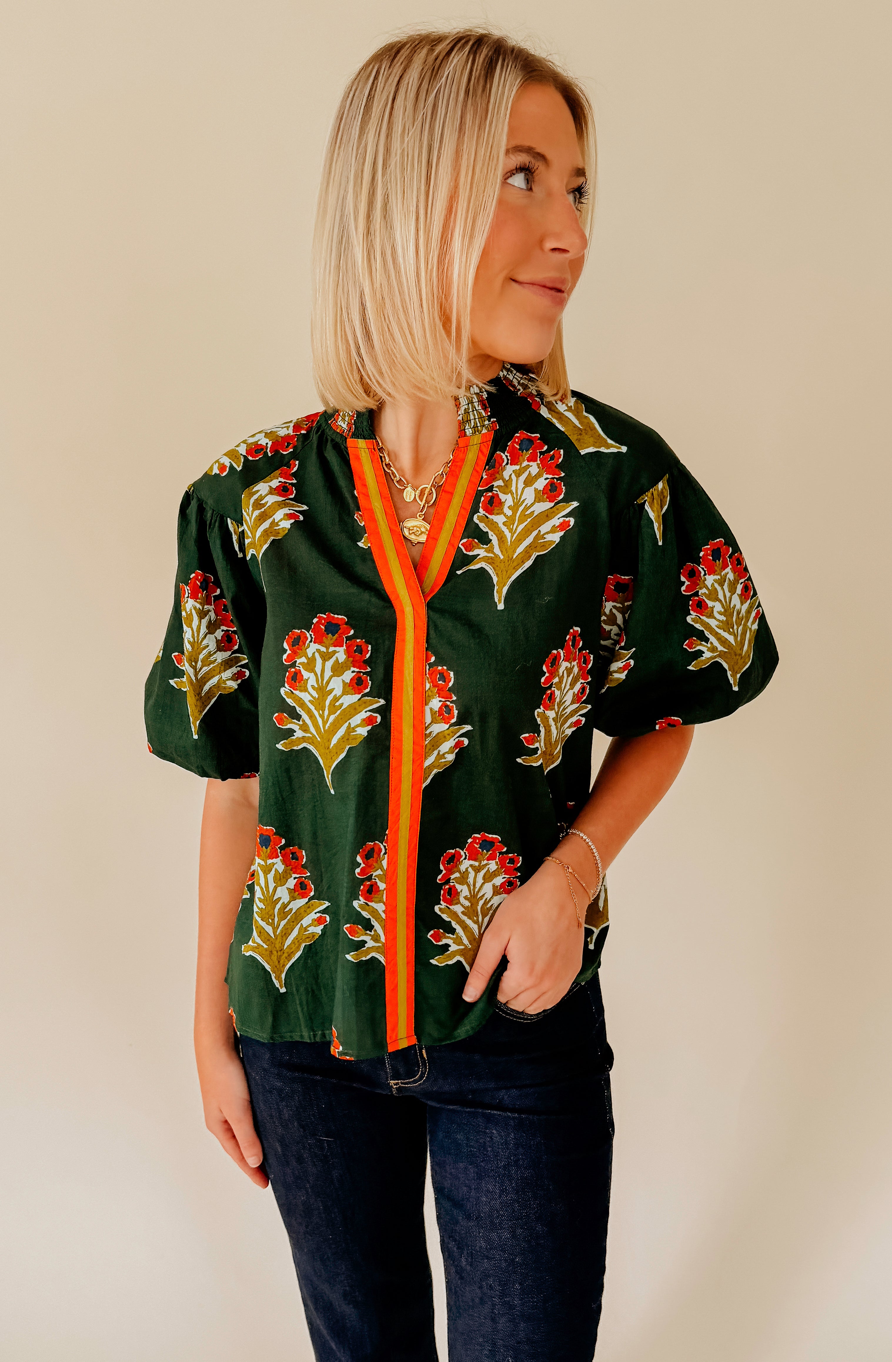 PATTERN PLAY PRINTED BLOUSE