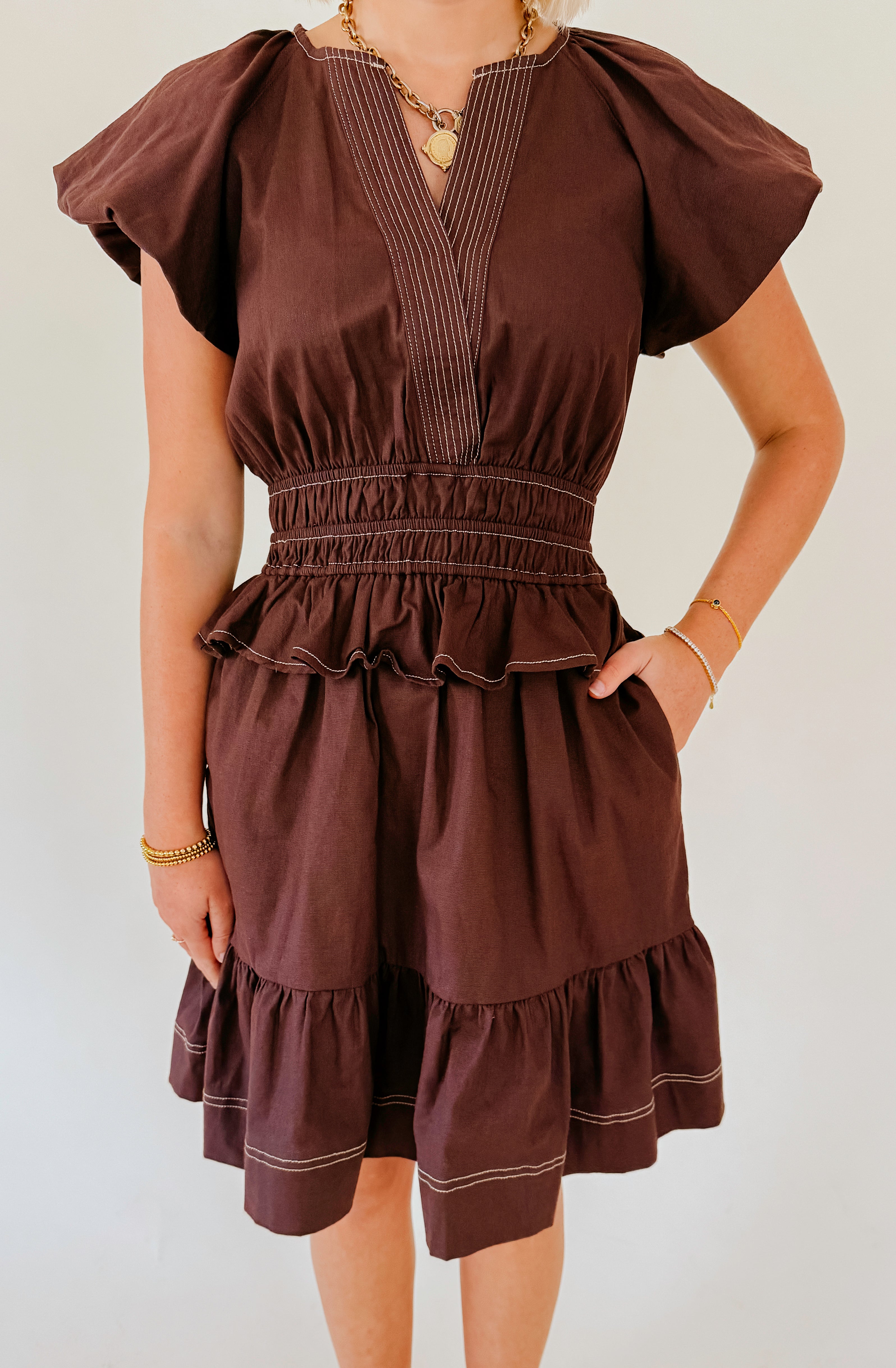 THE REMI STITCH DETAILED DRESS