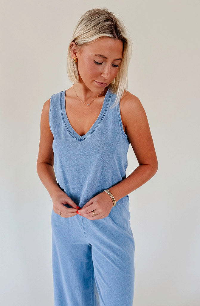 Z SUPPLY SLOANE V-NECK DENIM TANK