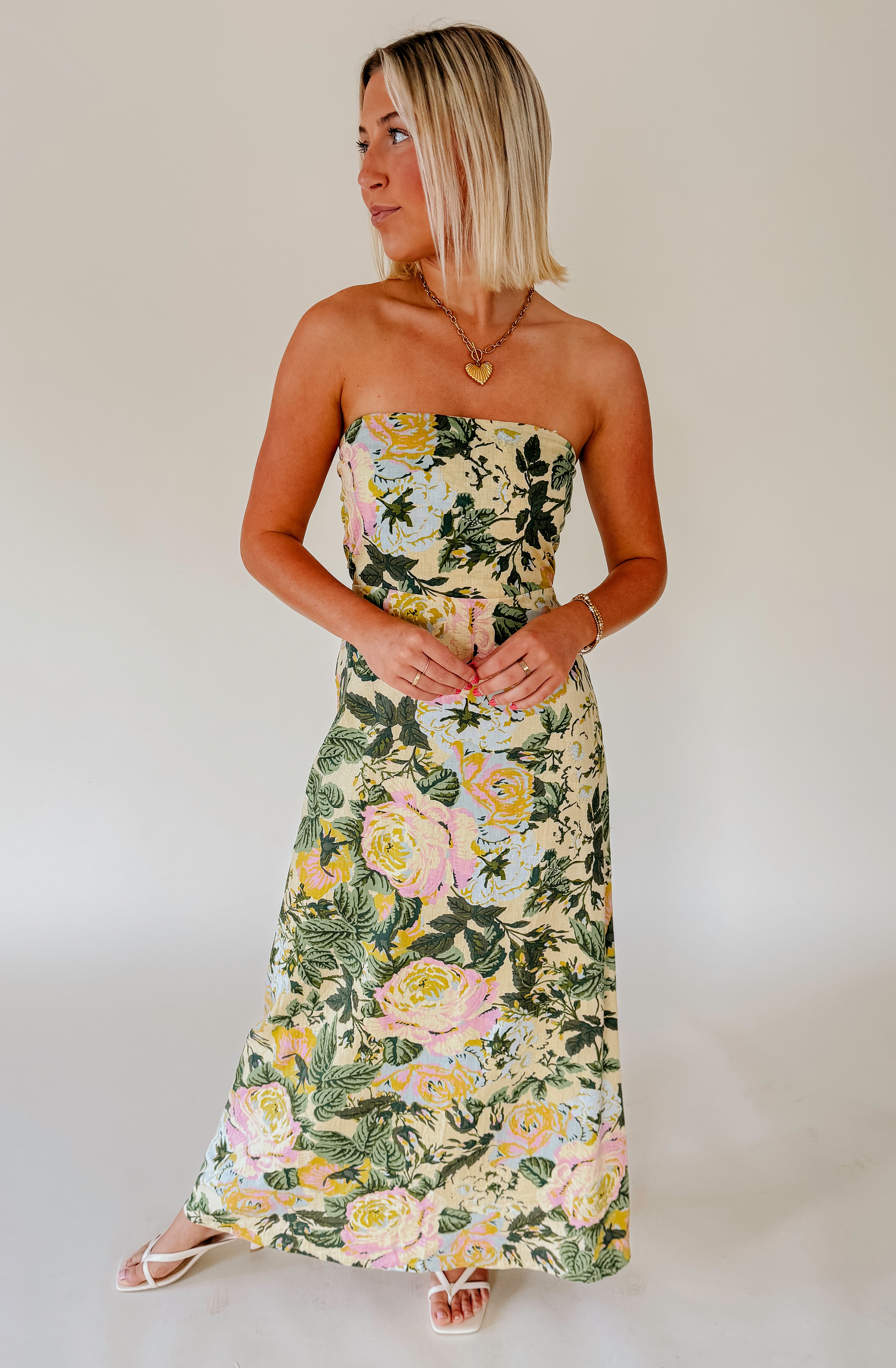 OCEAN VIEW STRAPLESS MIDI