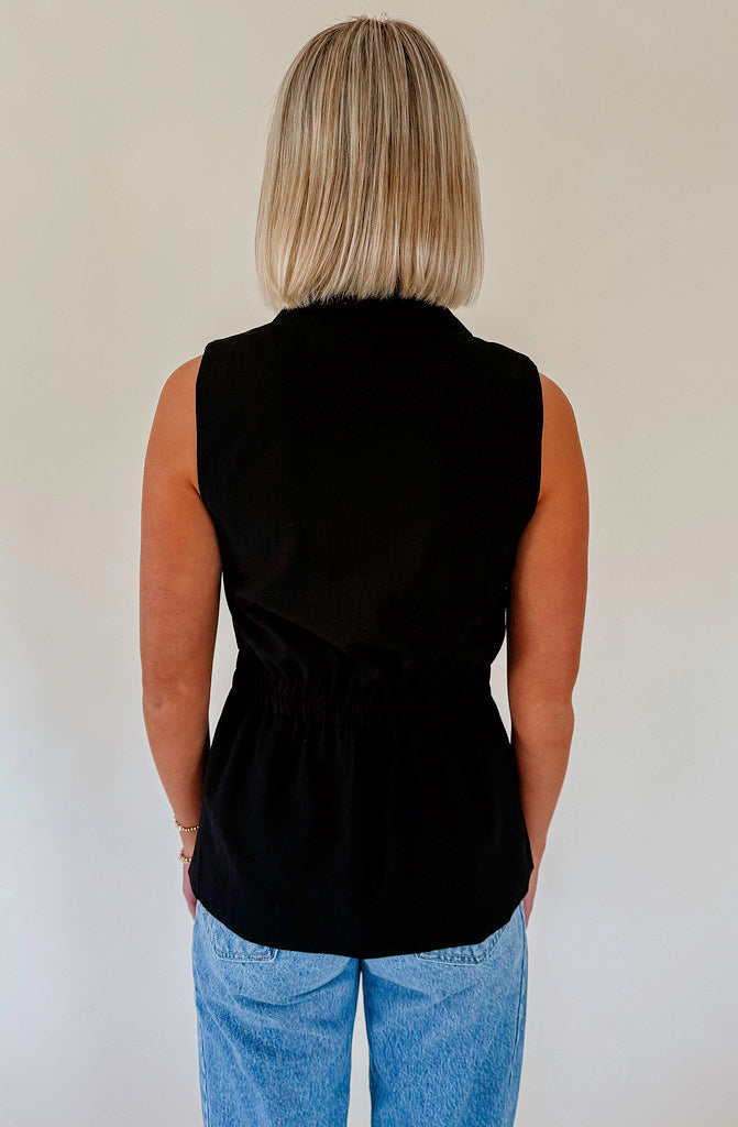 THE CLARA BUTTONED TOP