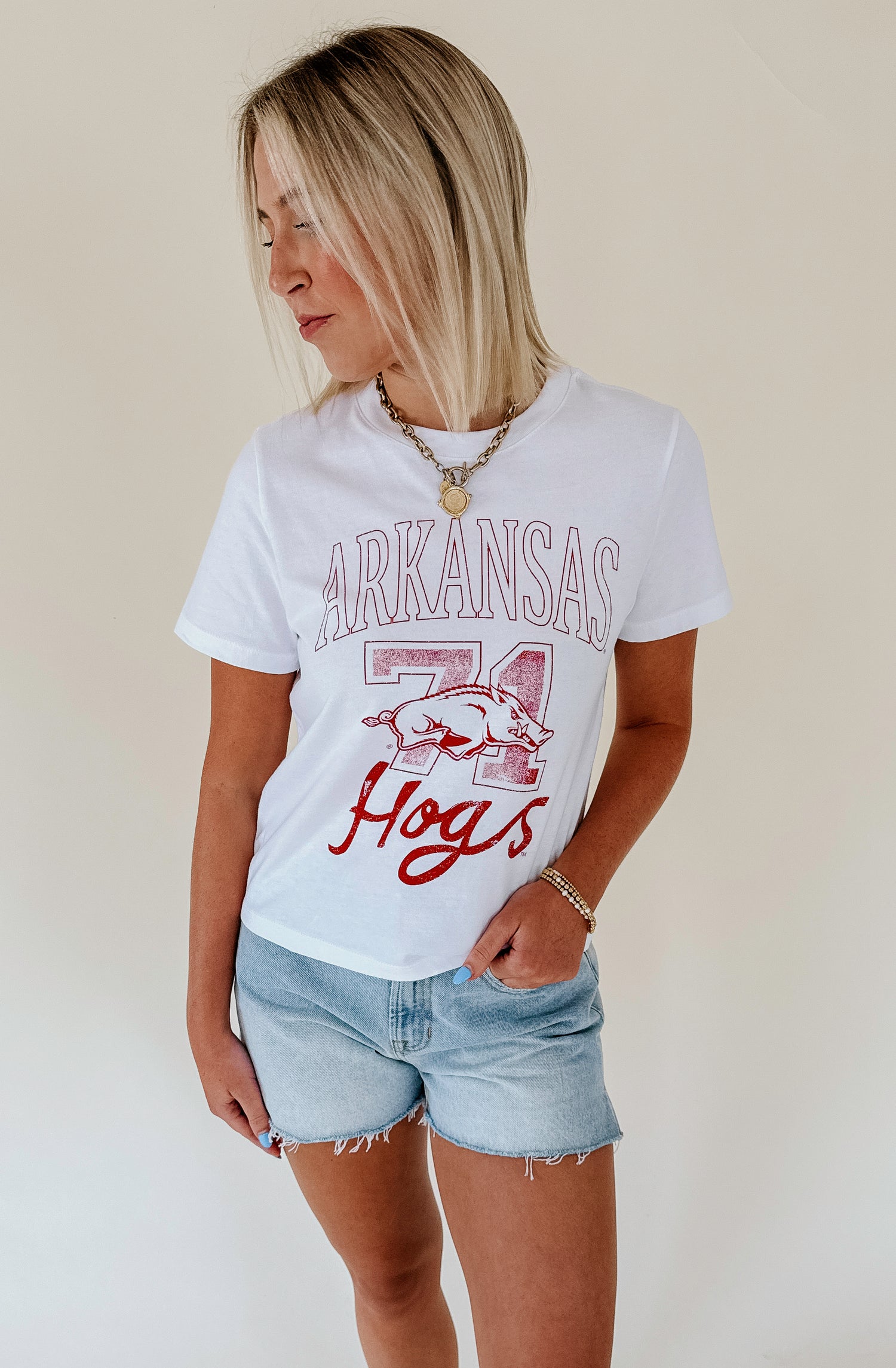 ARKANSAS 71 CROPPED TEE