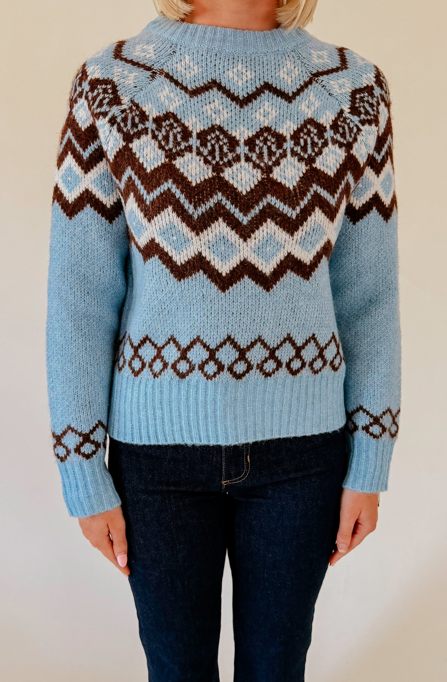WINTERY MIX CREW NECK SWEATER