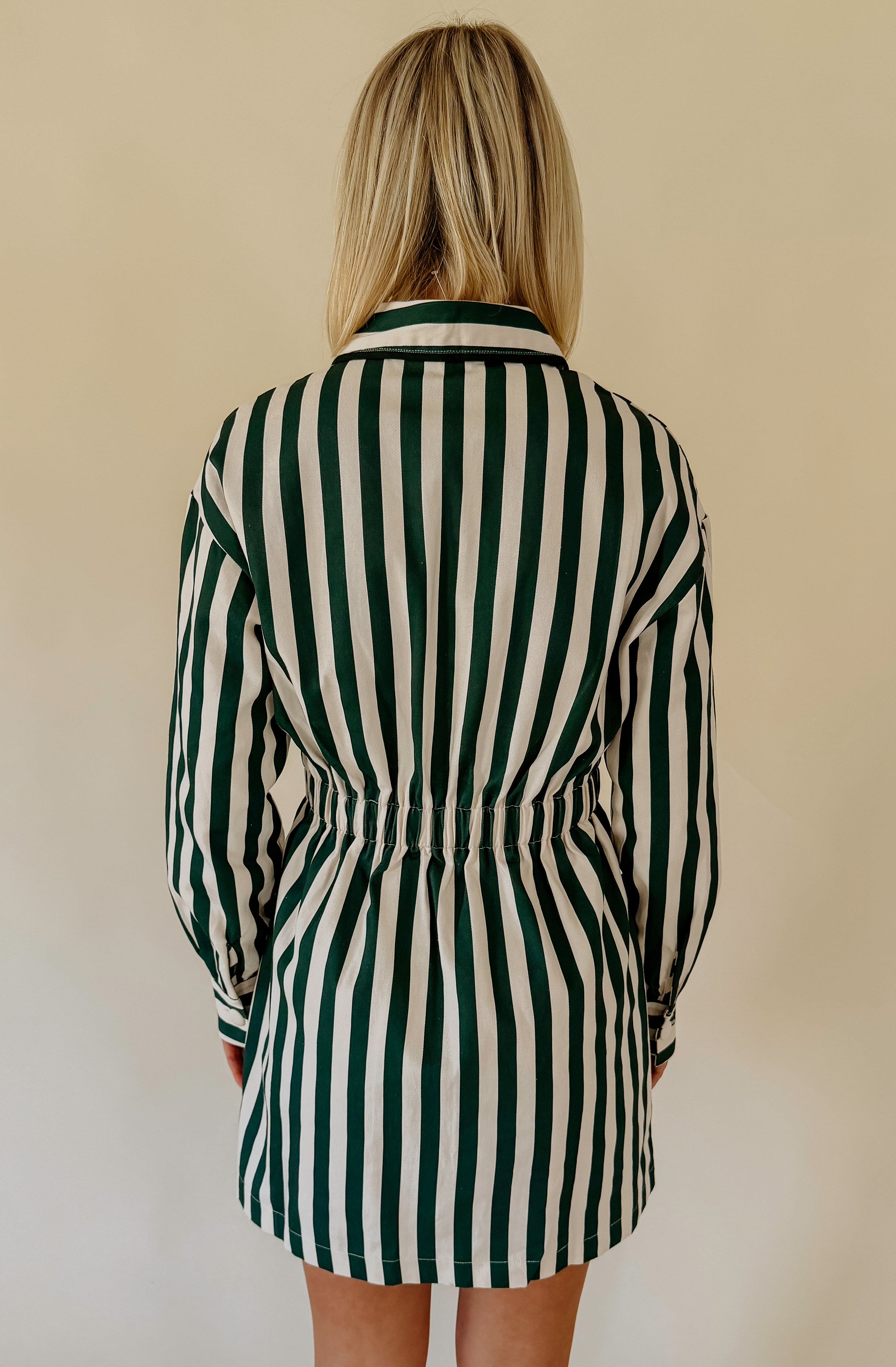 DOWN THE LINE STRUCTURED DENIM DRESS