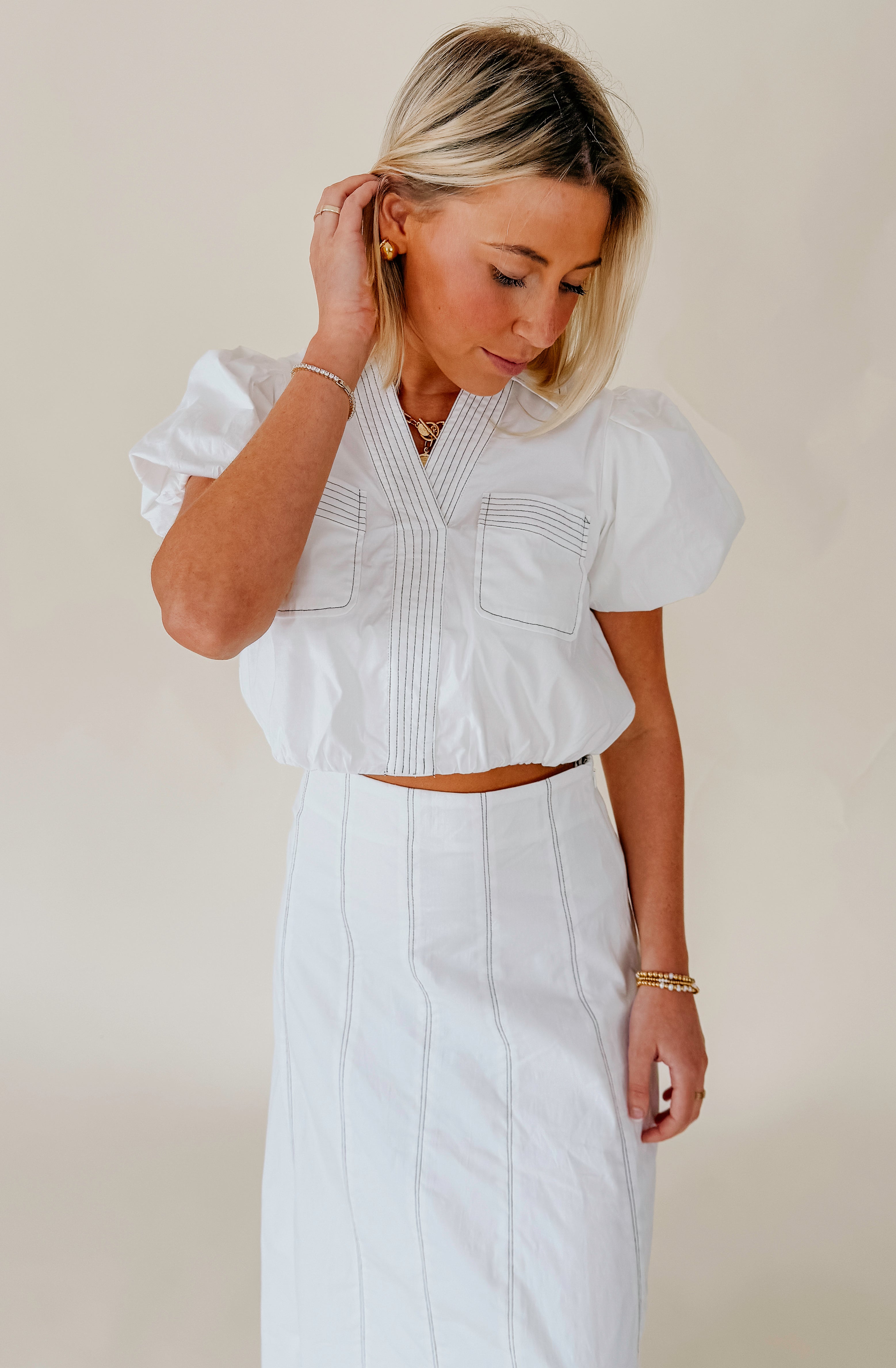 CANNES COLLARED TOP