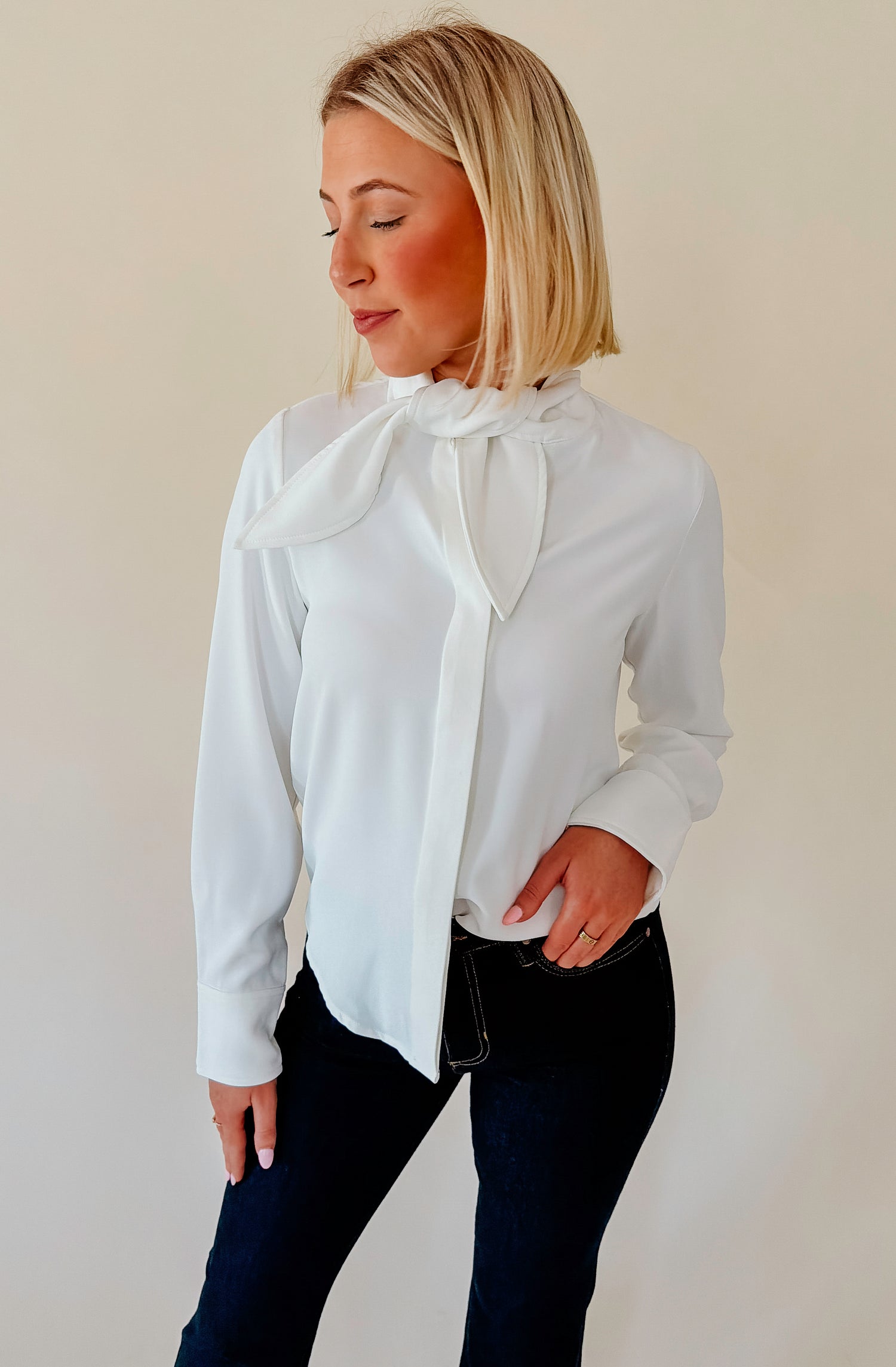 LINE AND DOT SEREN TIED BLOUSE