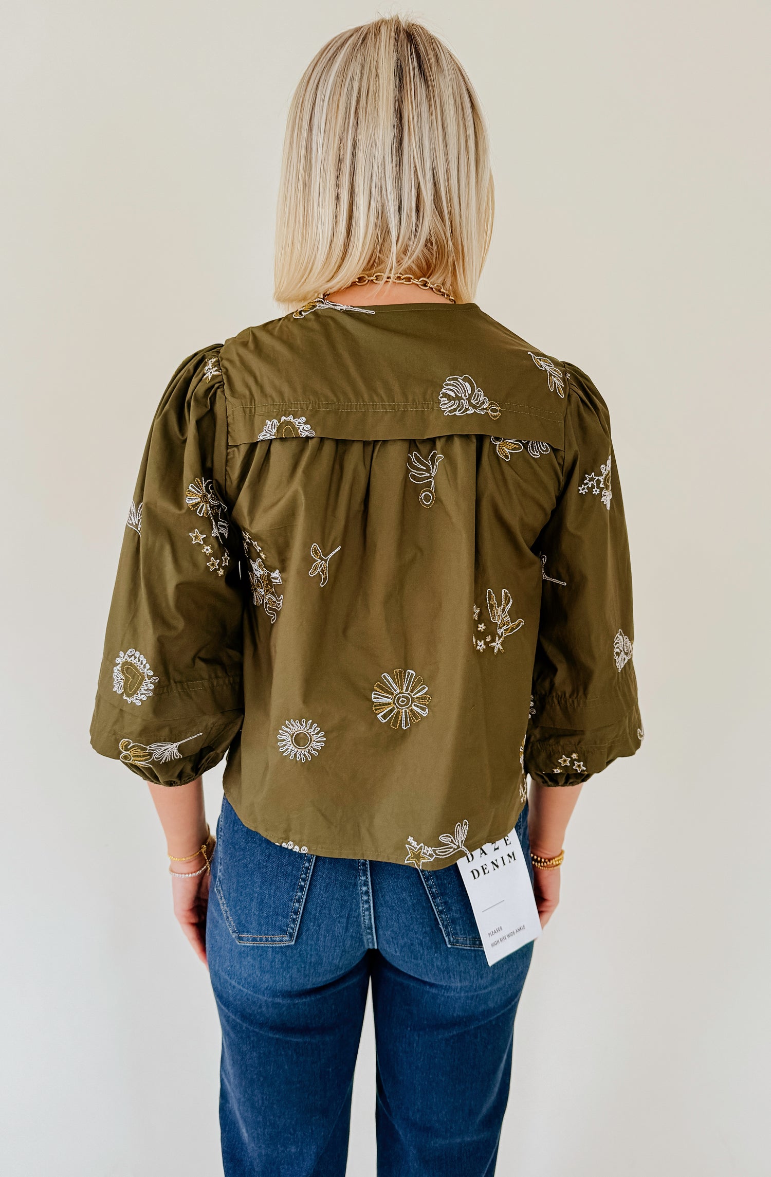 CIEBON LILANE BUBBLE SLEEVE TOP