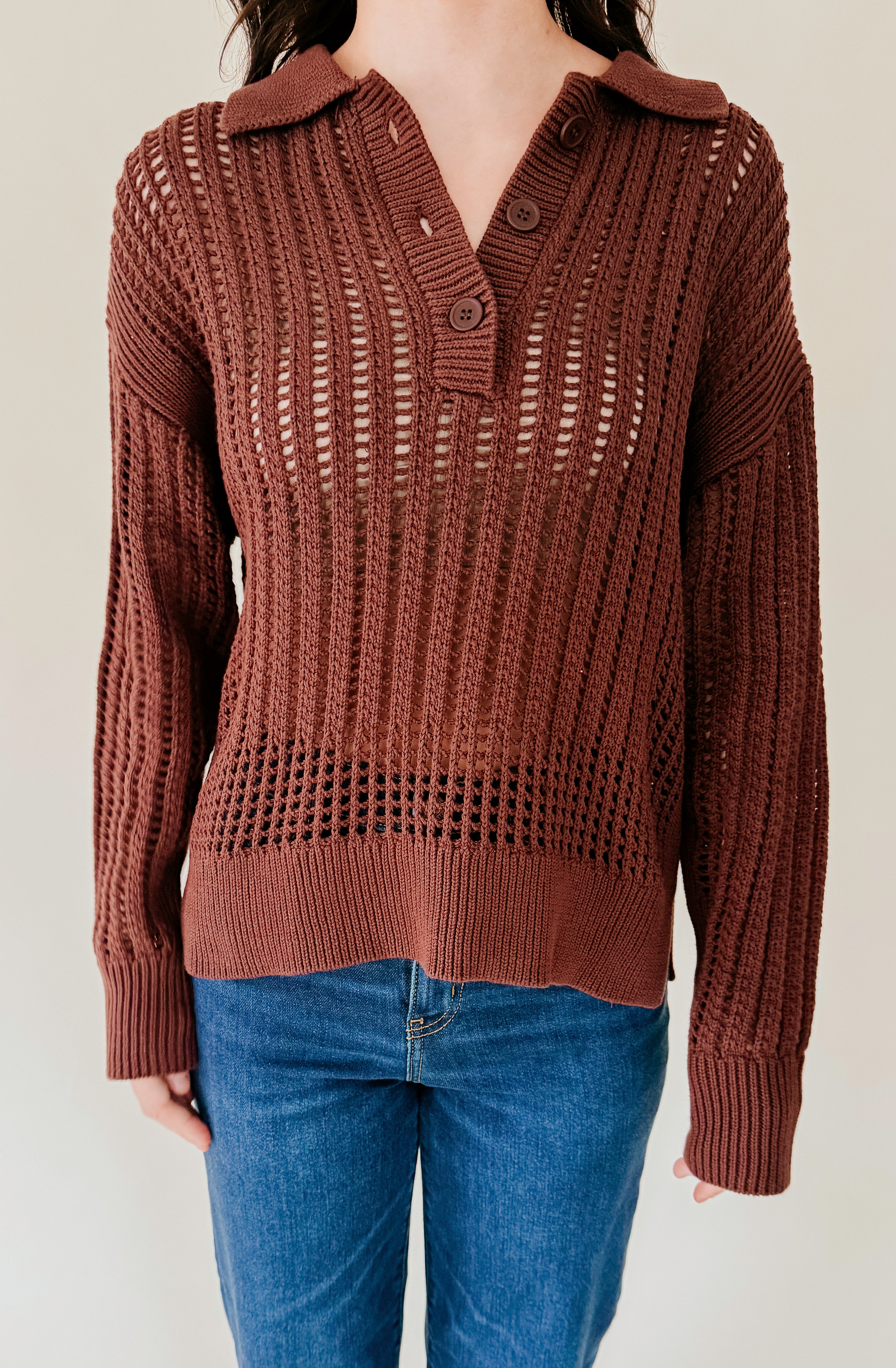 Z SUPPLY LOOKING GLASS POLO SWEATER