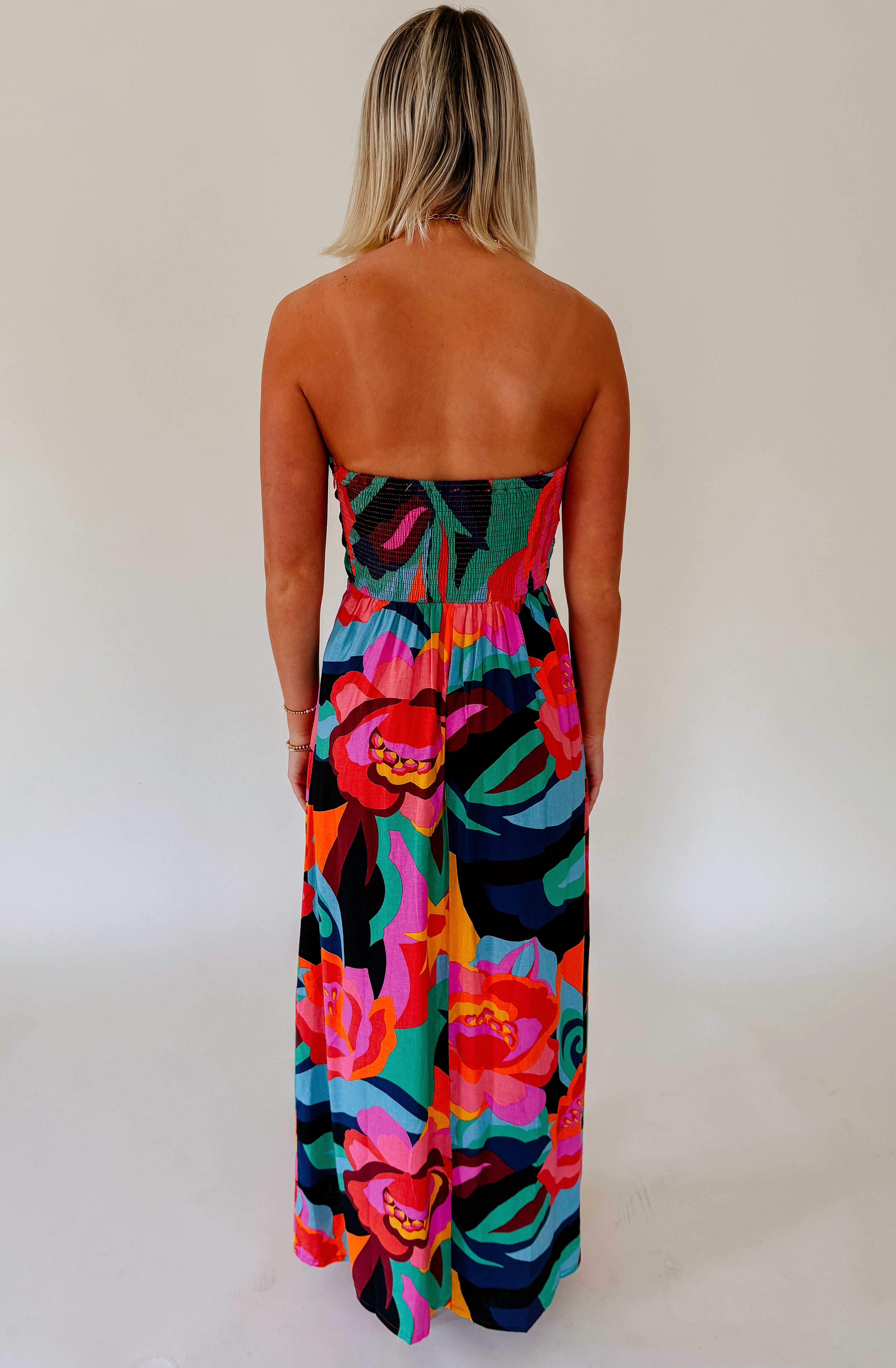 ISLAND BREEZE STRAPLESS MIDI